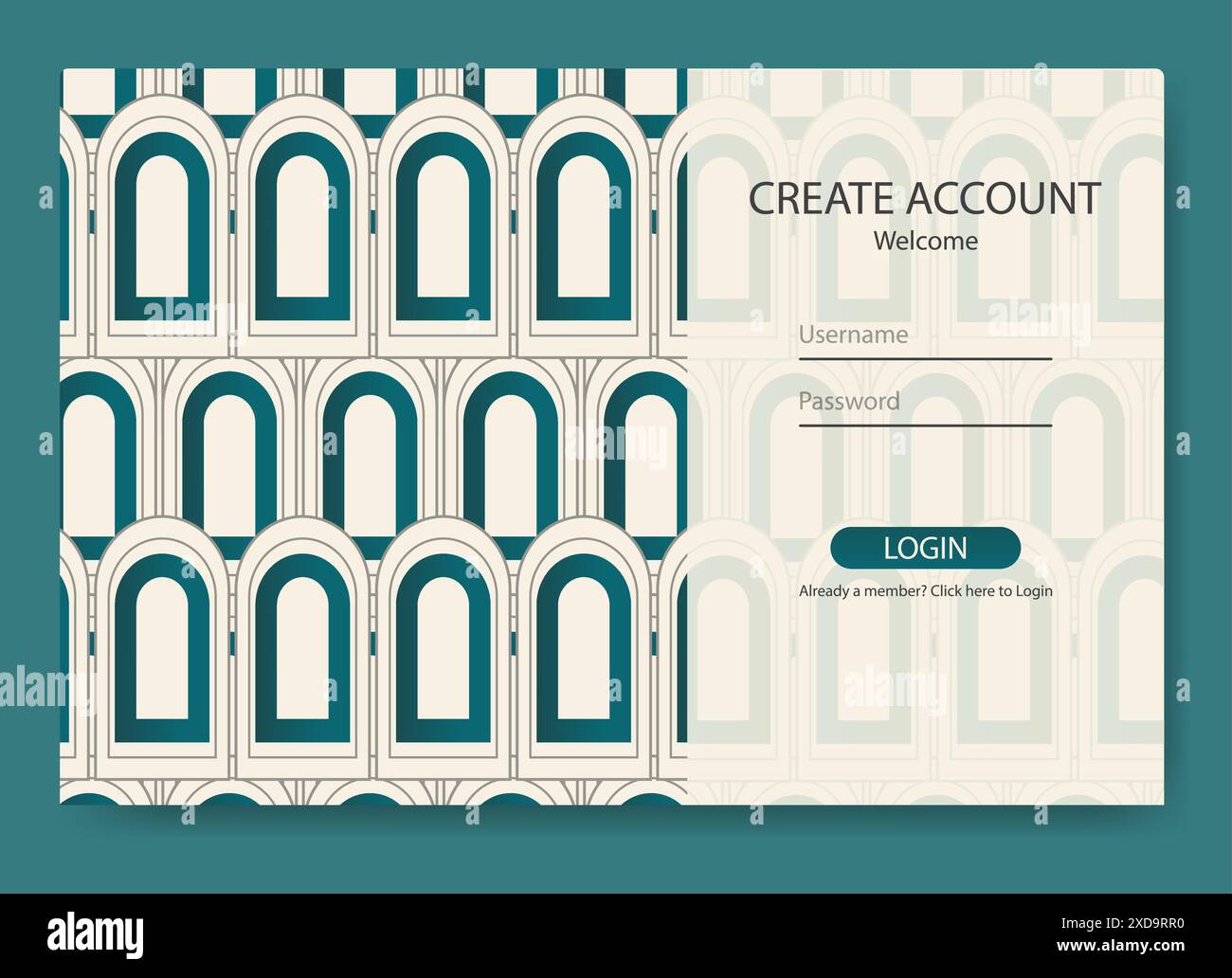 Account sign up and password form page. Login ui ux design concept ...