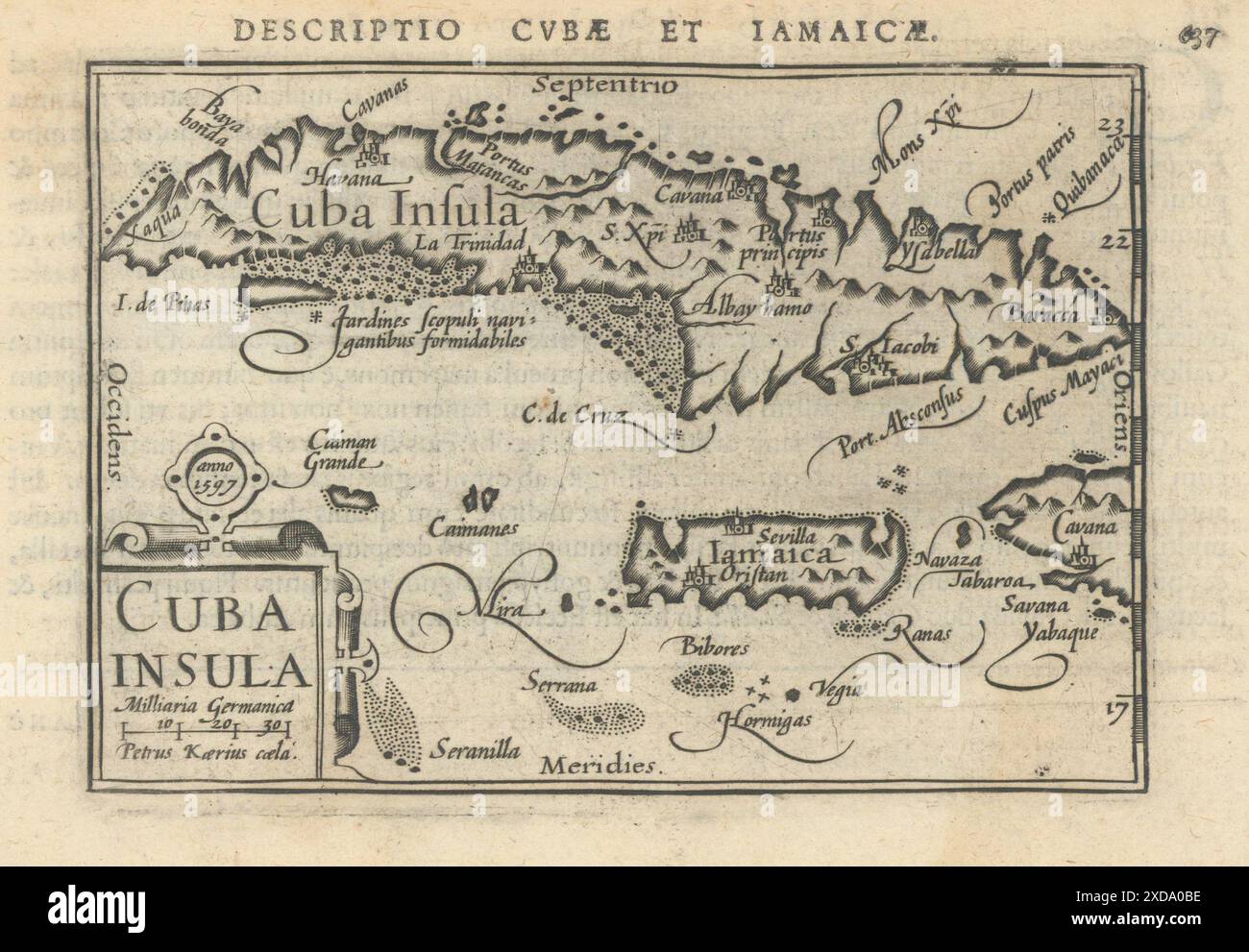 17th century map jamaica hi-res stock photography and images - Alamy