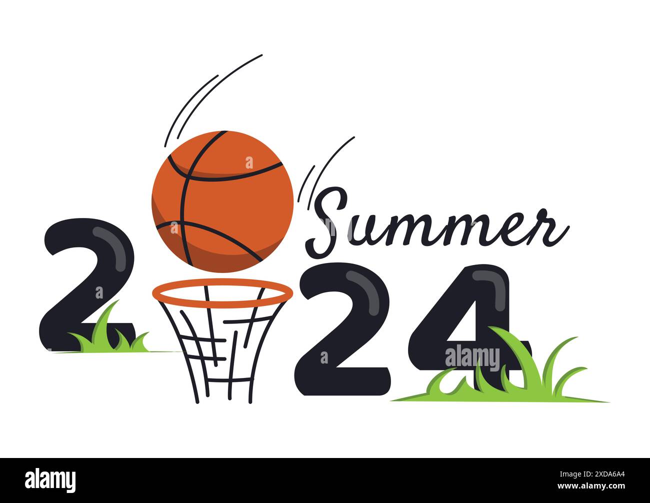 Summer 2024. Summer Olympic Games. Basketball competition. Bright