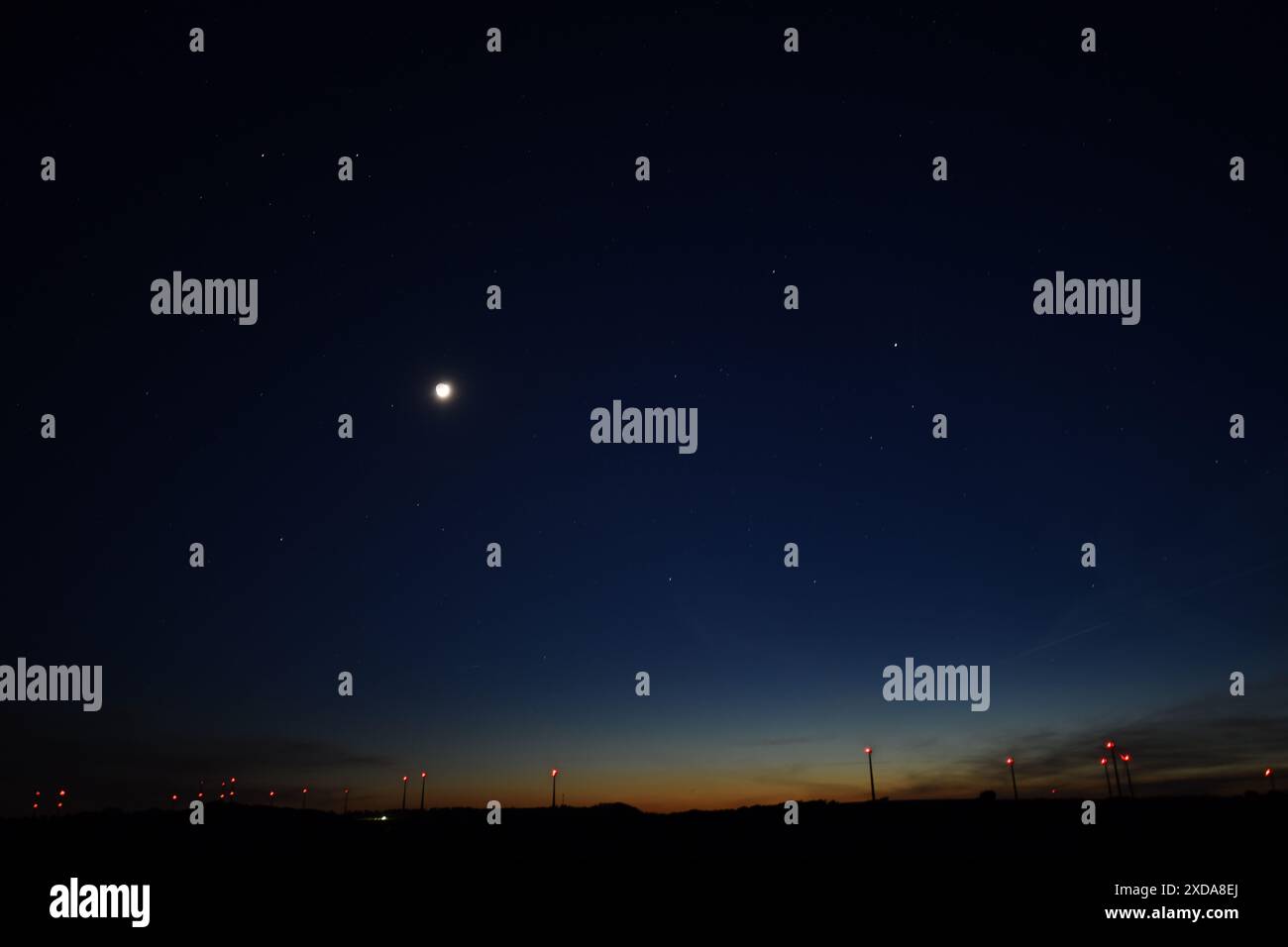 Landscape photographs in the night about stars and the moon Stock Photo ...