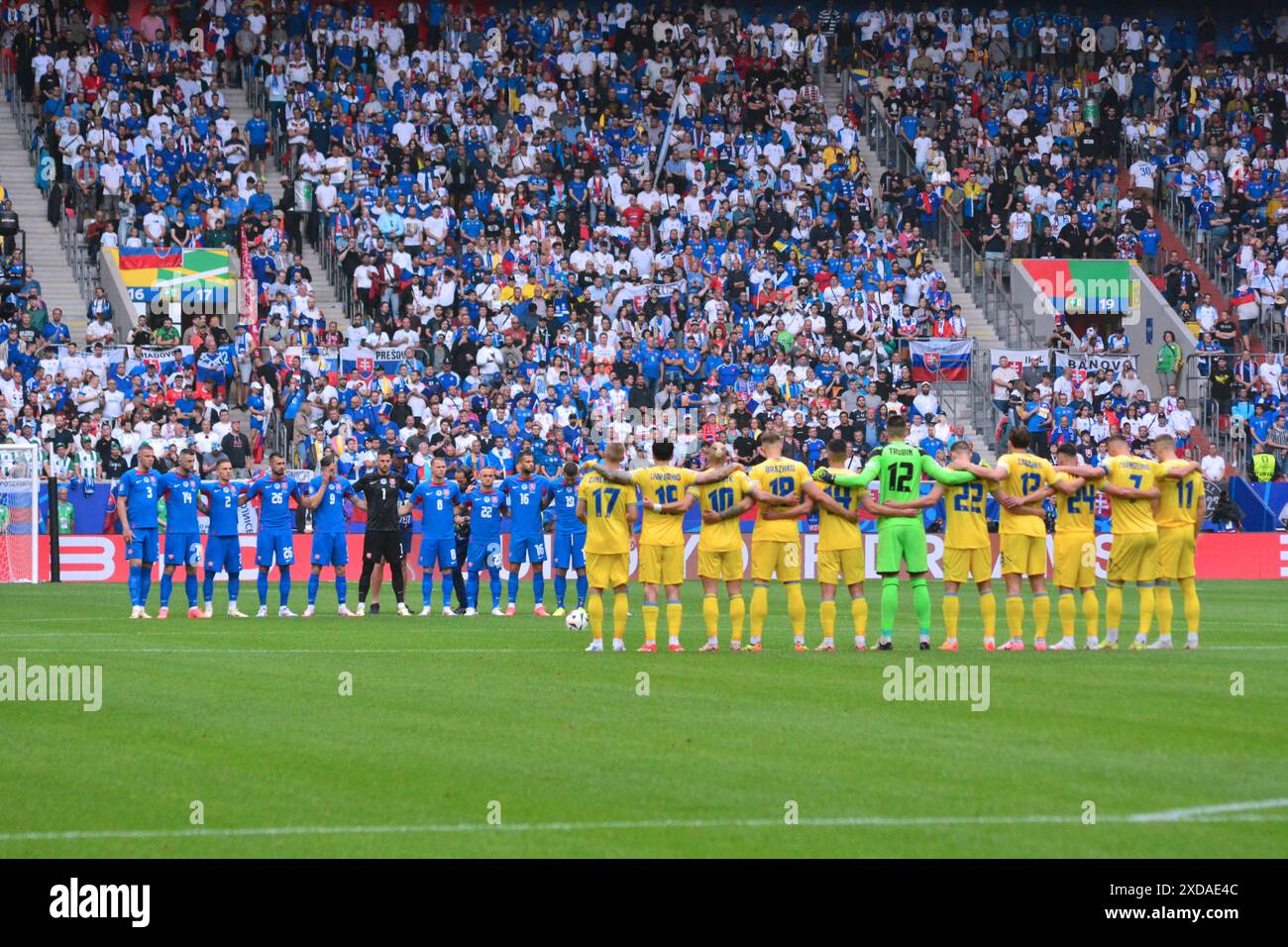 Slovakia and Ukraine in the middle of ther pitch during UEFA Euro 2024 ...
