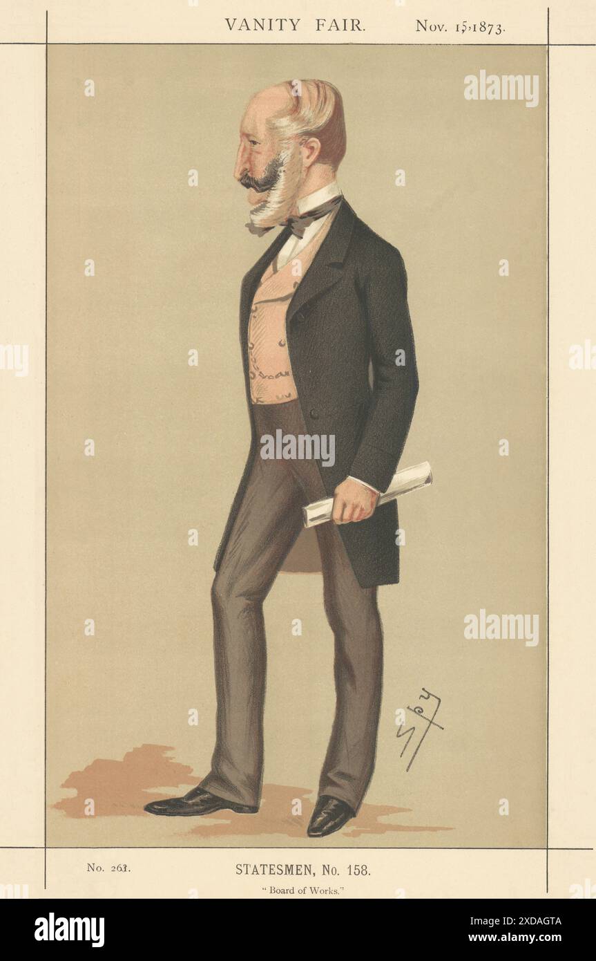 VANITY FAIR SPY CARTOON Col James MacNaghten Hogg 'Board of Works ...