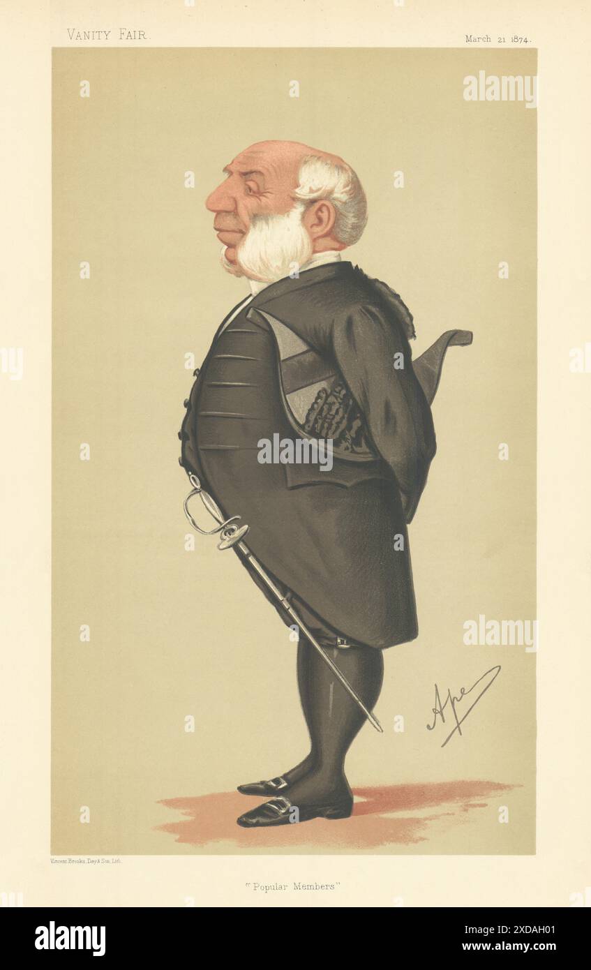 VANITY FAIR SPY CARTOON Captain Ralph Allen Gossett 'Popular Members ...