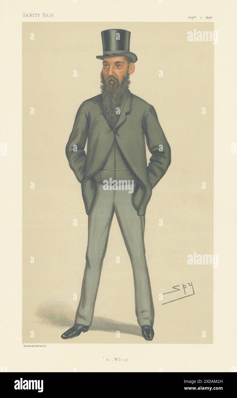 VANITY FAIR SPY CARTOON William Edwardes, 4th Baron Kensington 'a Whip' 1878 Stock Photo