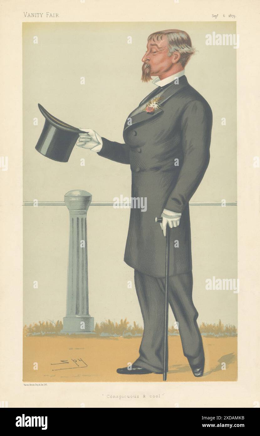 VANITY FAIR SPY CARTOON Sir Charles Craufurd Fraser 'Conspicuous & cool' 1879 Stock Photo