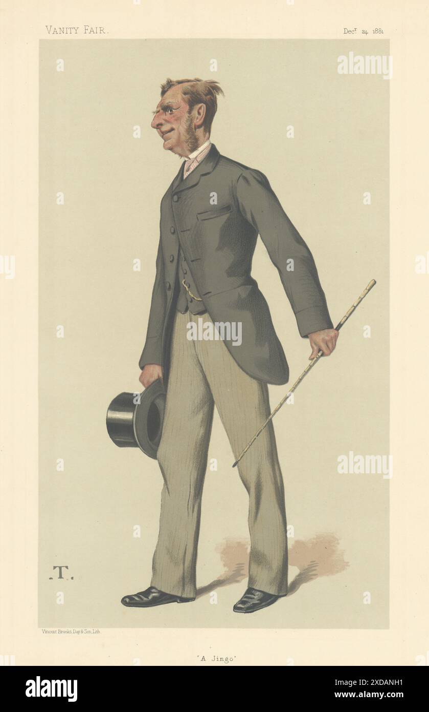 VANITY FAIR SPY CARTOON Vice-Admiral Sir J Edmund Commerell 'A Jingo' Naval 1881 Stock Photo