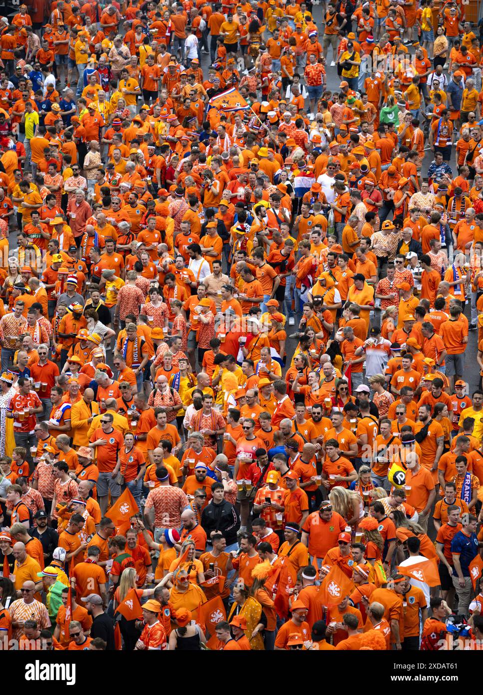 LEIPZIG - Dutch fans on the day before the second match at the European ...