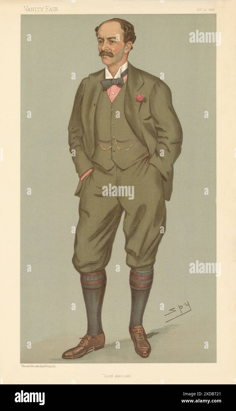 VANITY FAIR SPY CARTOON Andrew Murray, 1st Viscount Dunedin 'Lord Advocate' 1896 Stock Photo Alamy
