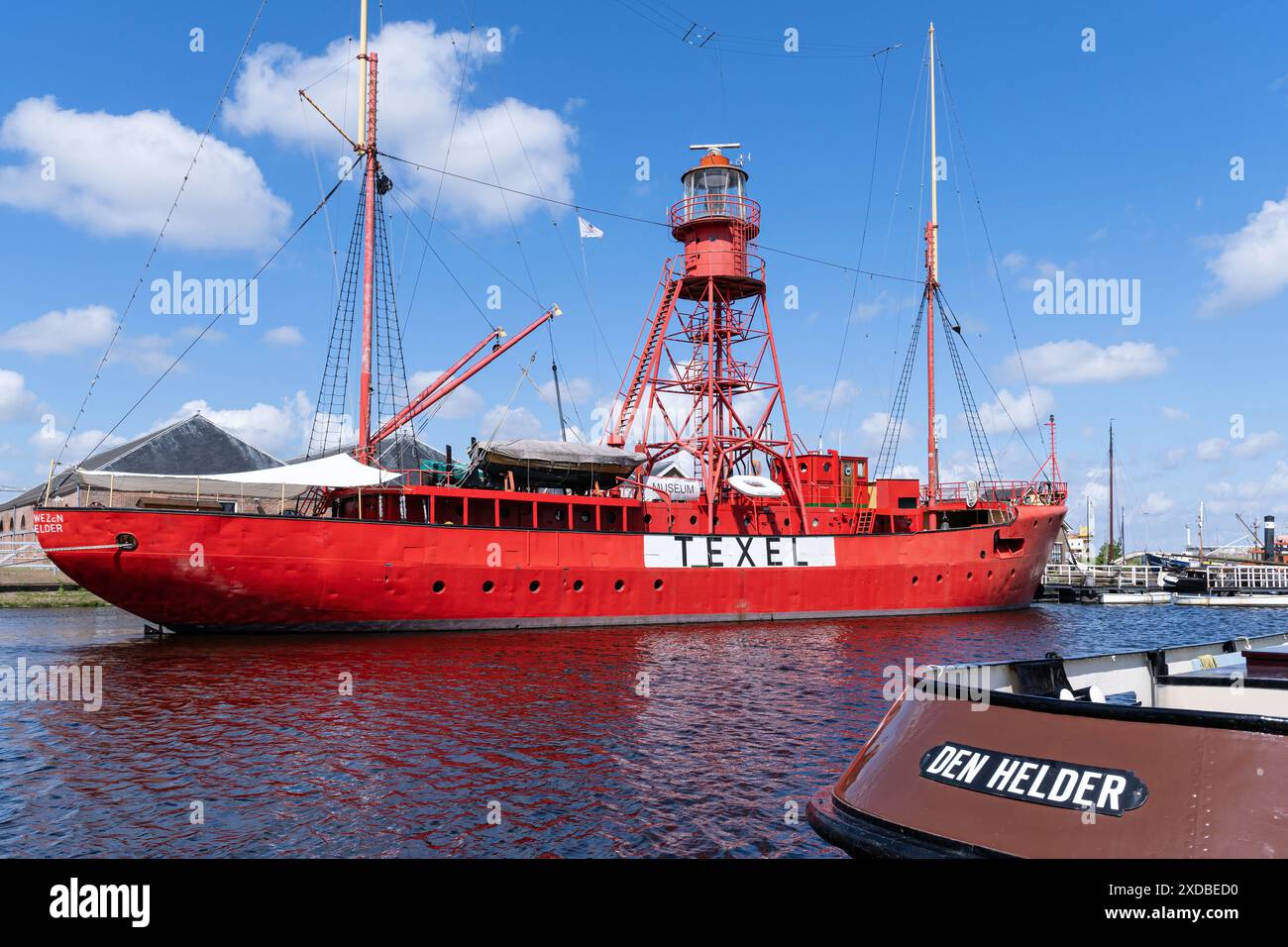 museum lightship Texel No. 10 in the port of Den Helder, Netherlands Stock Photo