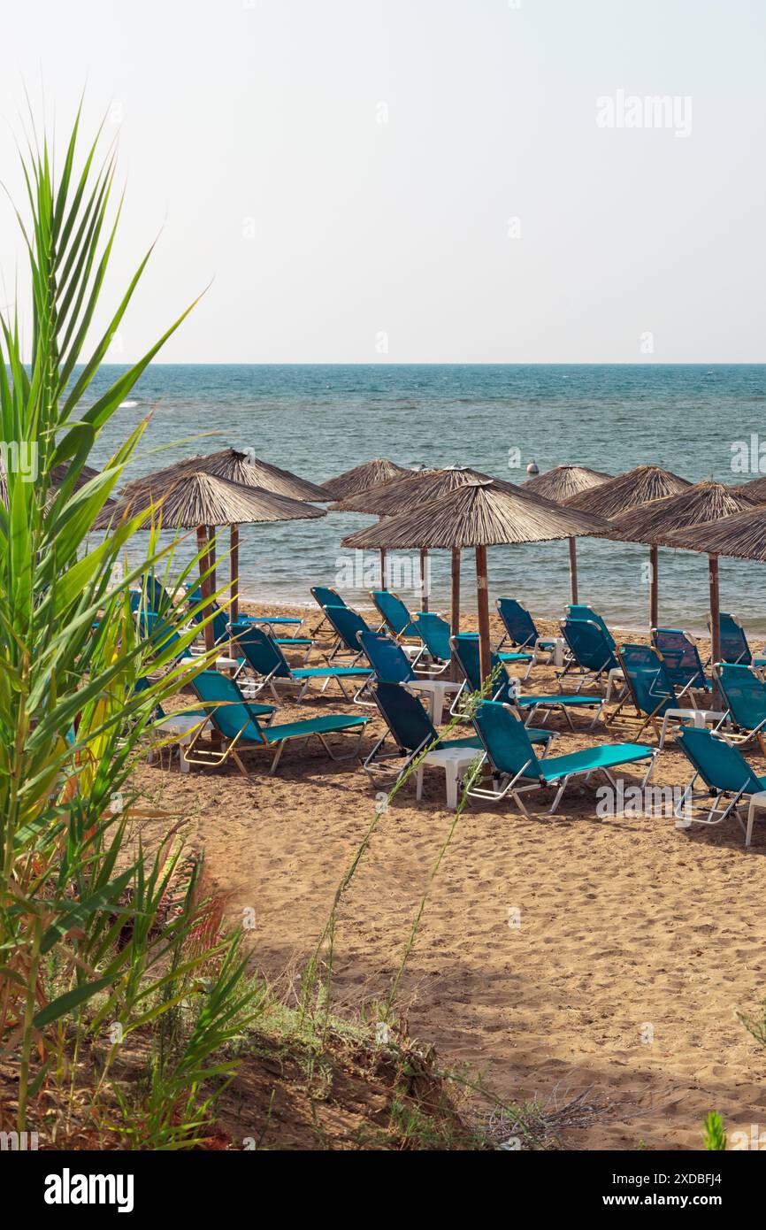 Empty beach chairs hi-res stock photography and images - Alamy