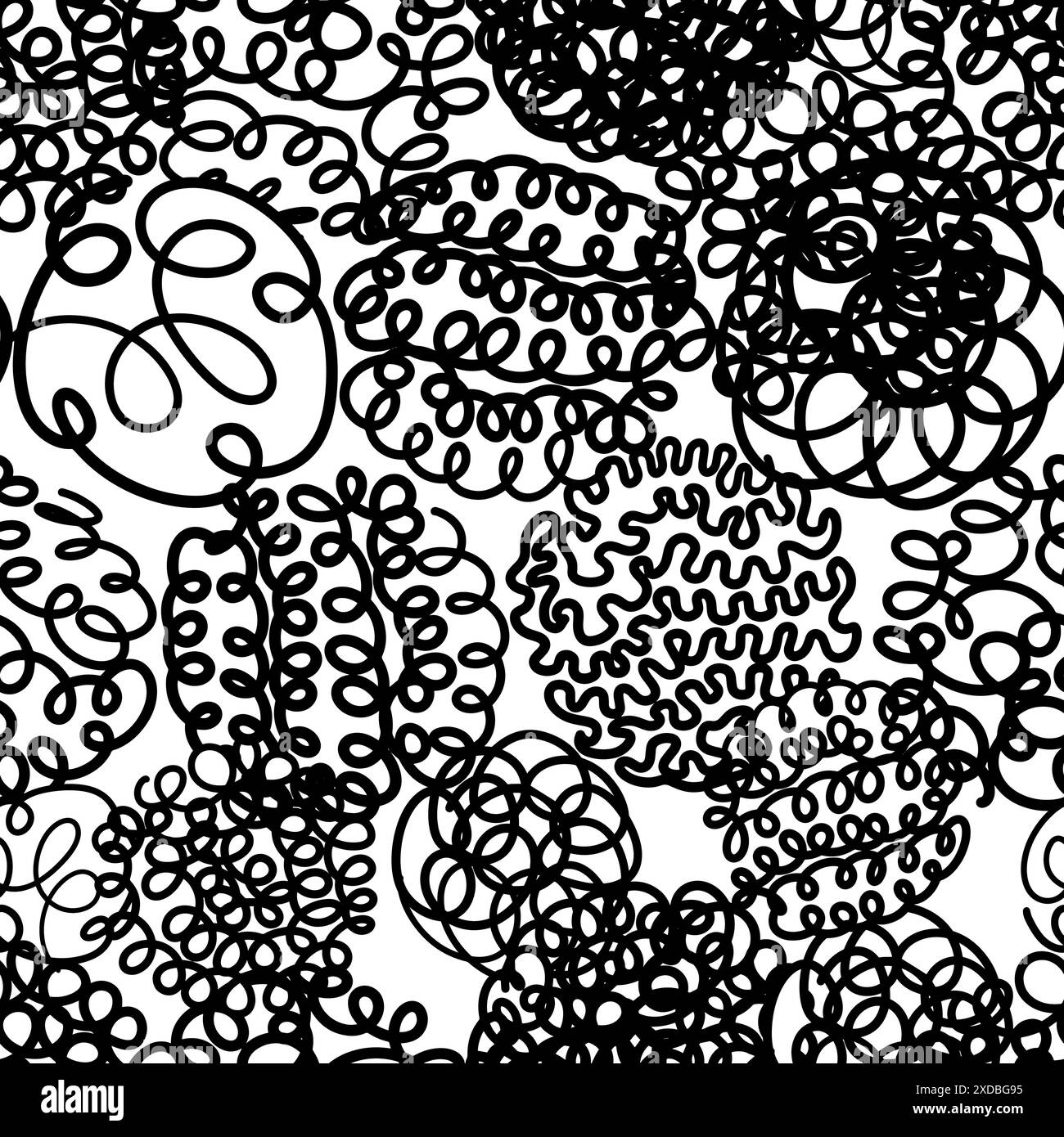 Doodle seamless pattern. hand drawing. Not AI. Vector illustration ...