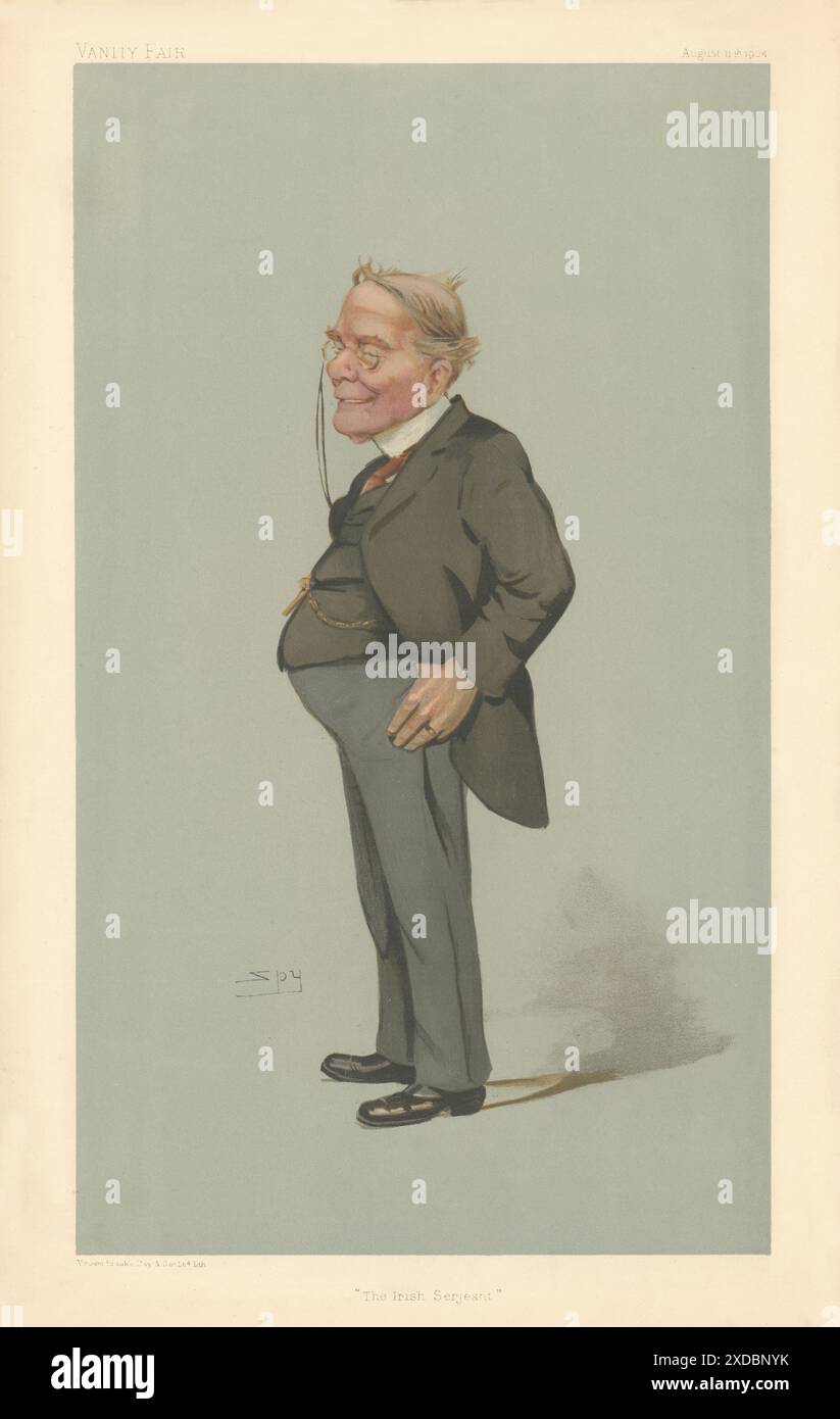 VANITY FAIR SPY CARTOON Charles Hare Hemphill 'The Irish Serjeant'. Law 1904 Stock Photo