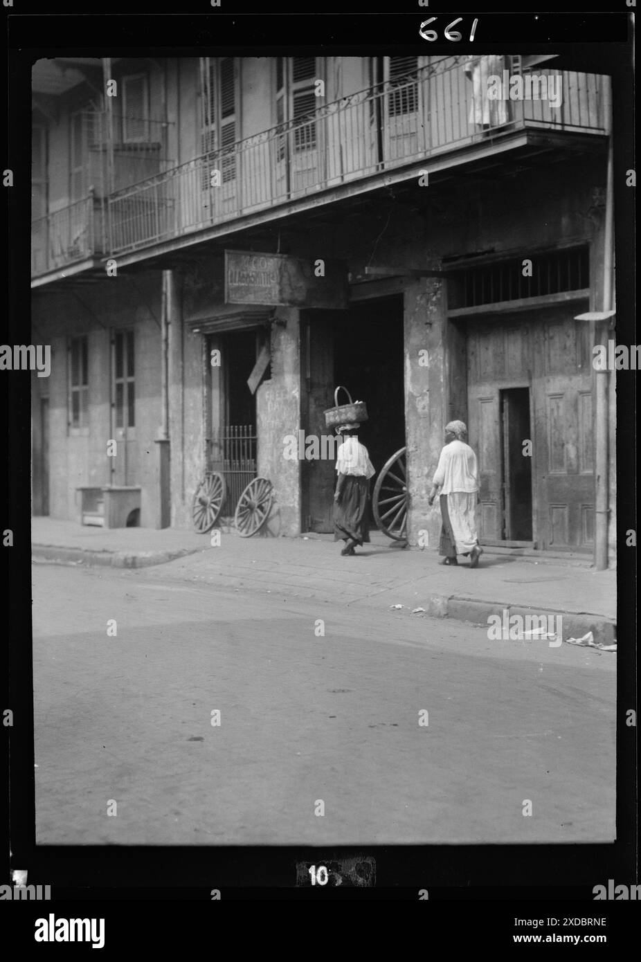 View down Chartres Street, New Orleans , On Chartres Street, formerly