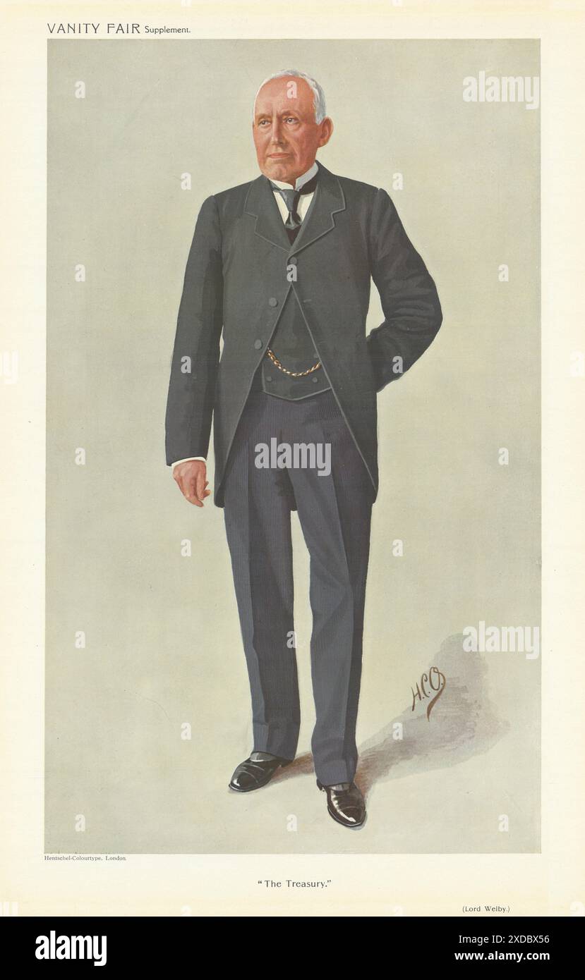 VANITY FAIR SPY CARTOON Lord Welby 'The Treasury' Permanent Secretary 1910 Stock Photo