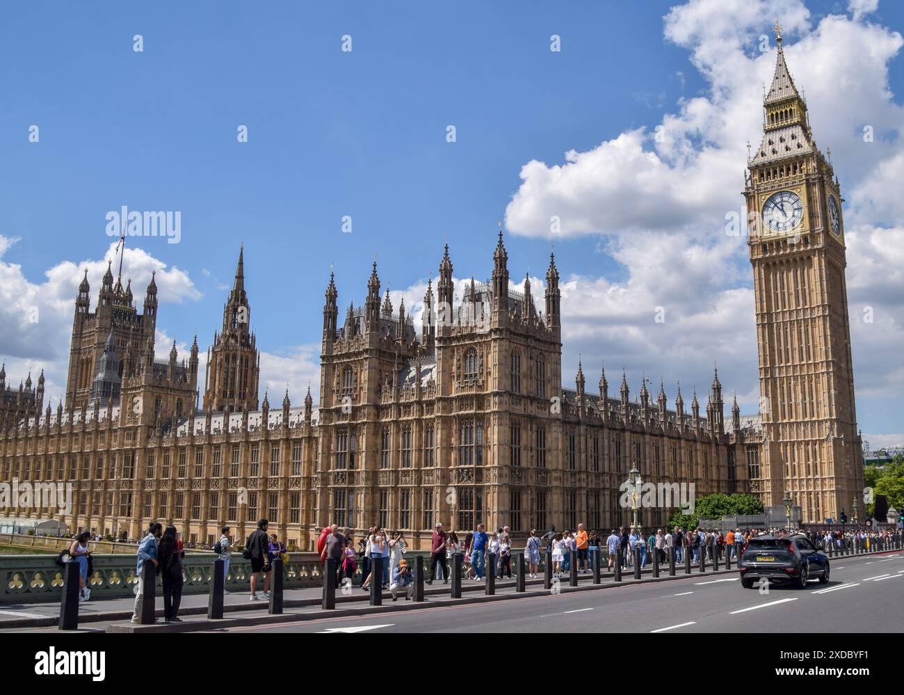 London, UK. 16th April 2024. Houses of Parliament and Big Ben, view
