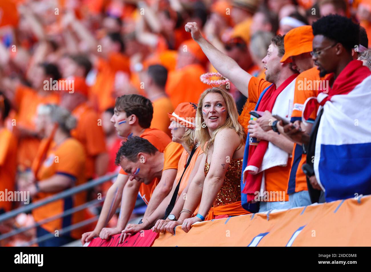 Netherlands fans inside the stadium before the UEFA EURO 2024 group ...