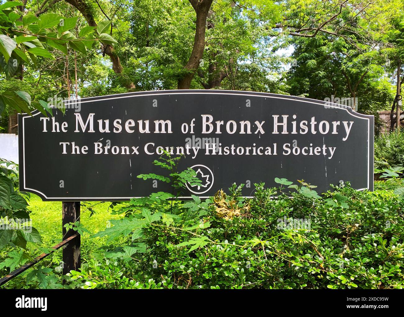 Sign for the Museum of Bronx History, the Bronx County Historical