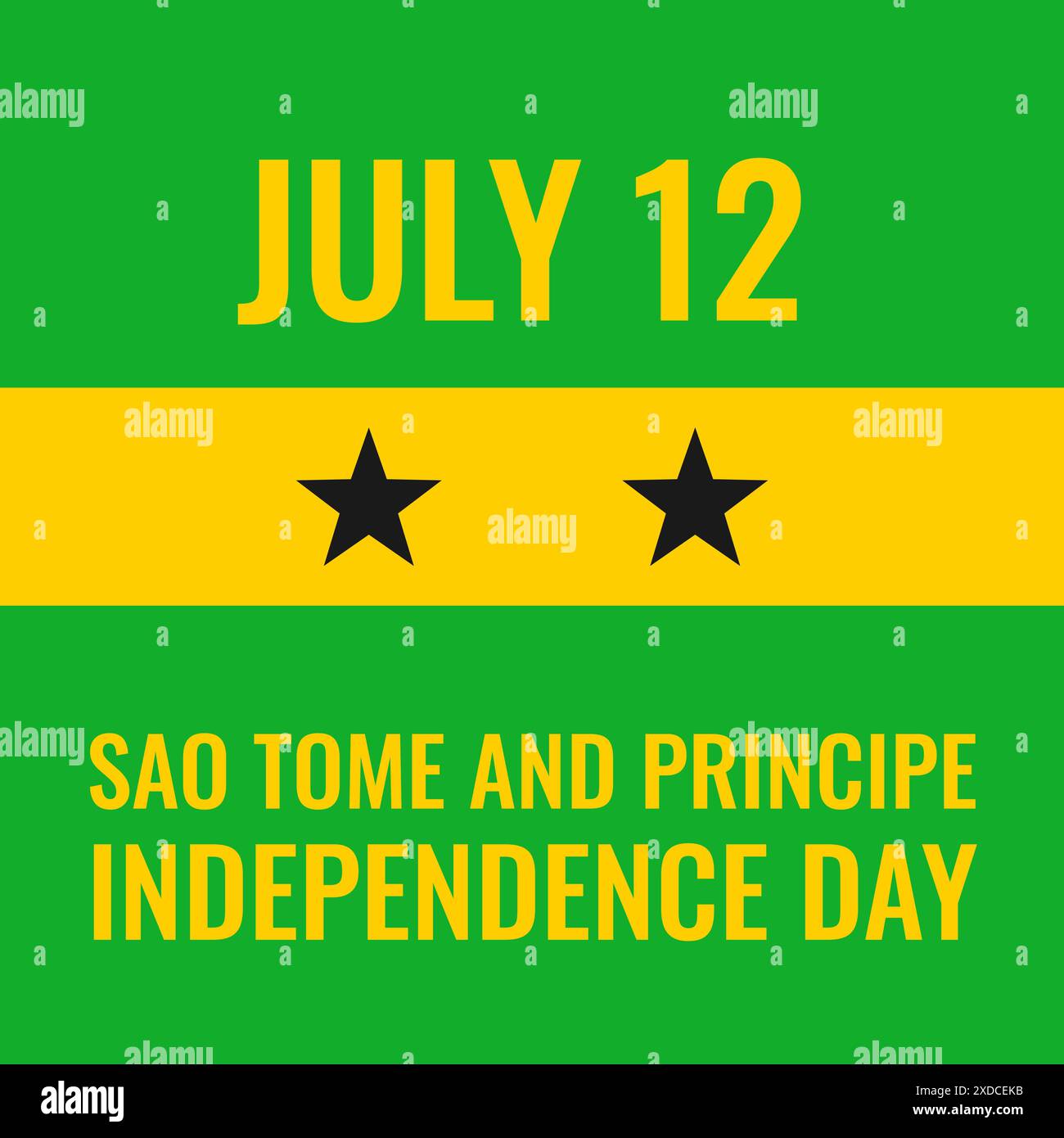 Sao Tome and Principe Independence Day typography poster. National