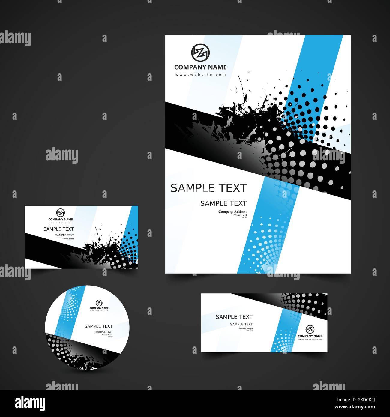 business stationery set vector design illustration Stock Vector