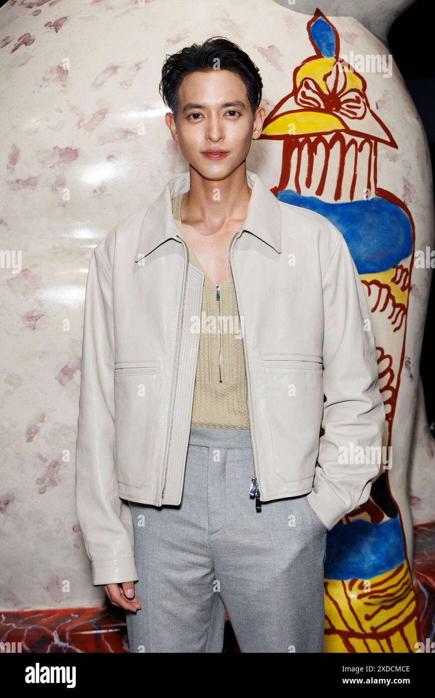 Jirayu Tangsrisuk attends DIOR Men Spring/Summer 2025 Runway during ...