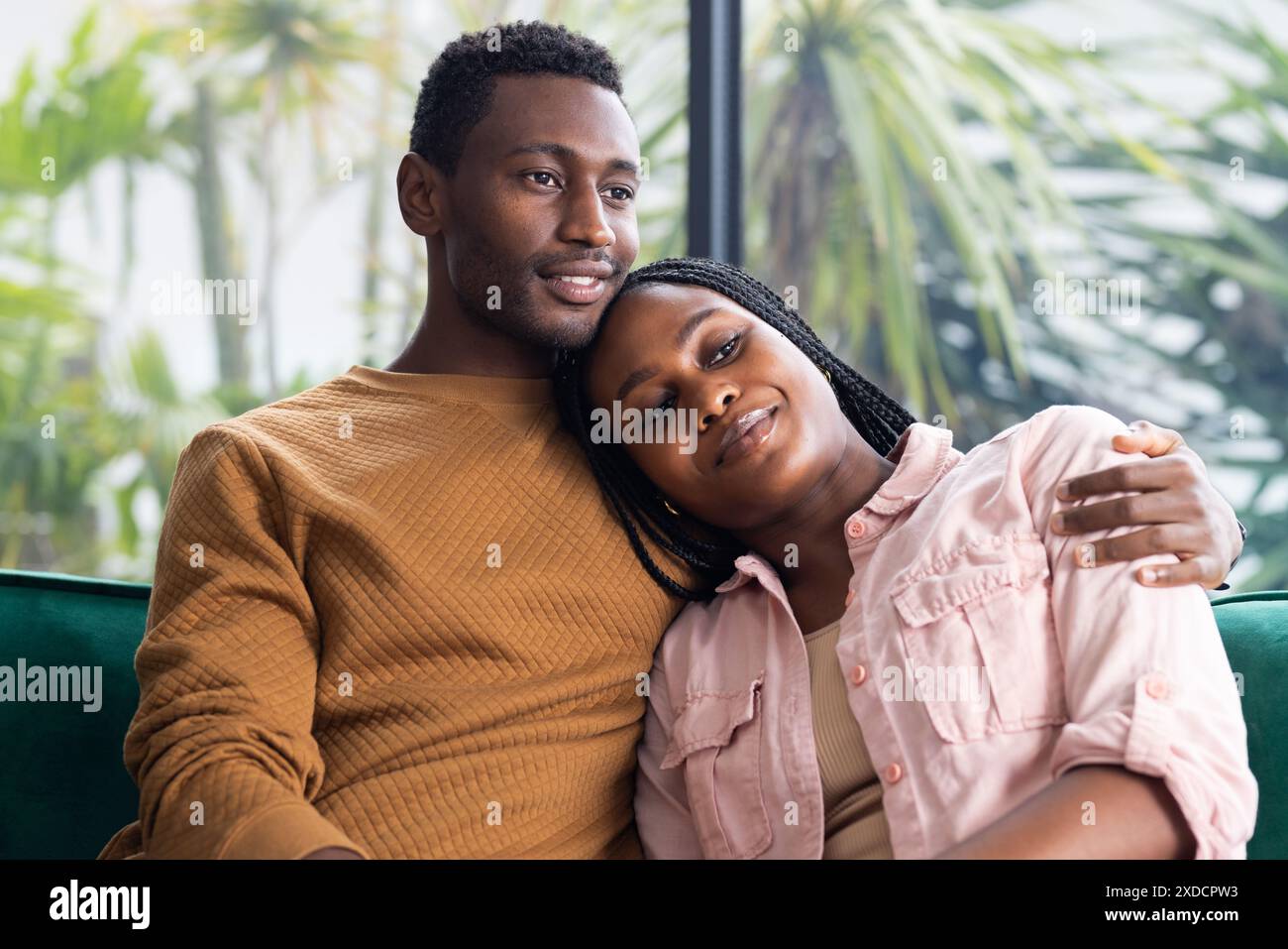 Couple relaxing together home hi-res stock photography and images - Alamy