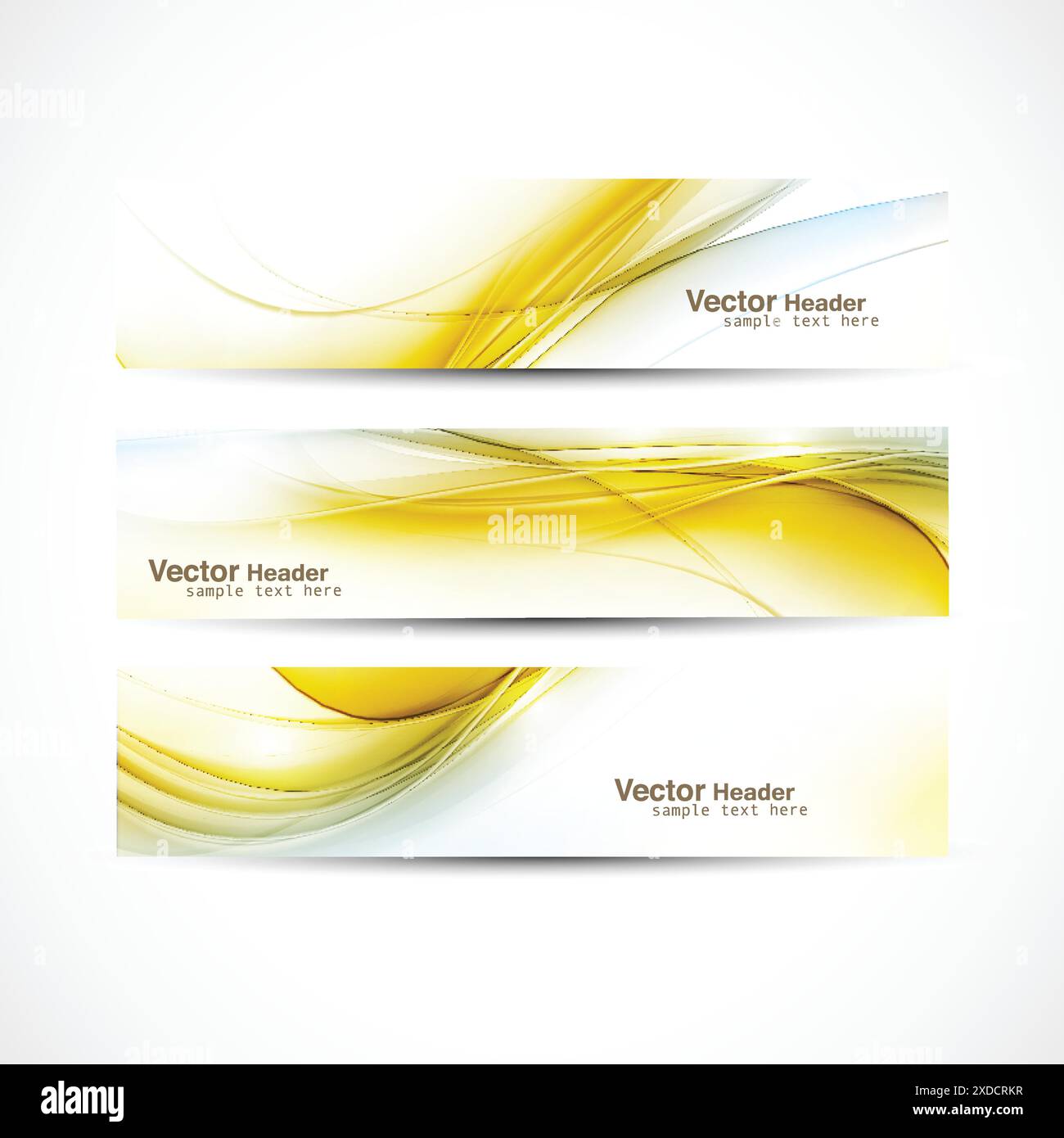 yellow wavy header vector design illustration Stock Vector Image & Art ...