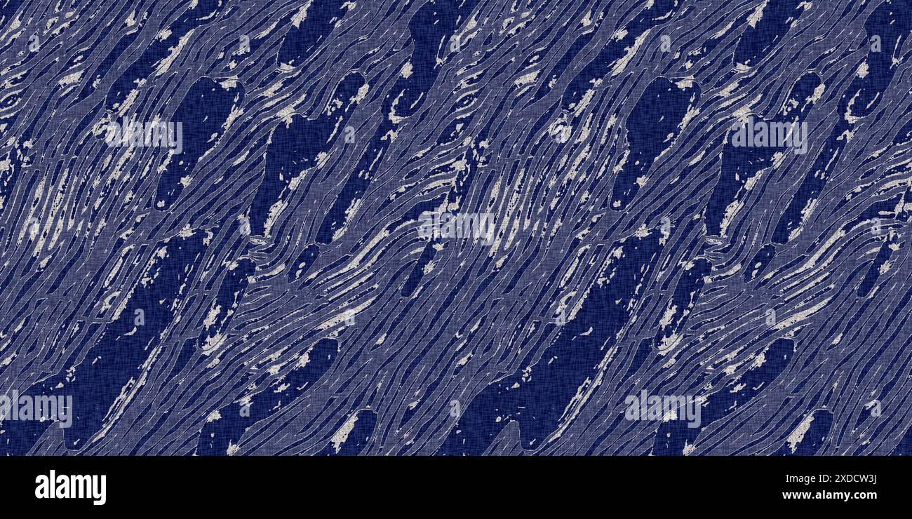 Denim blue dye effect seamless woven linen background, Distressed ink ...