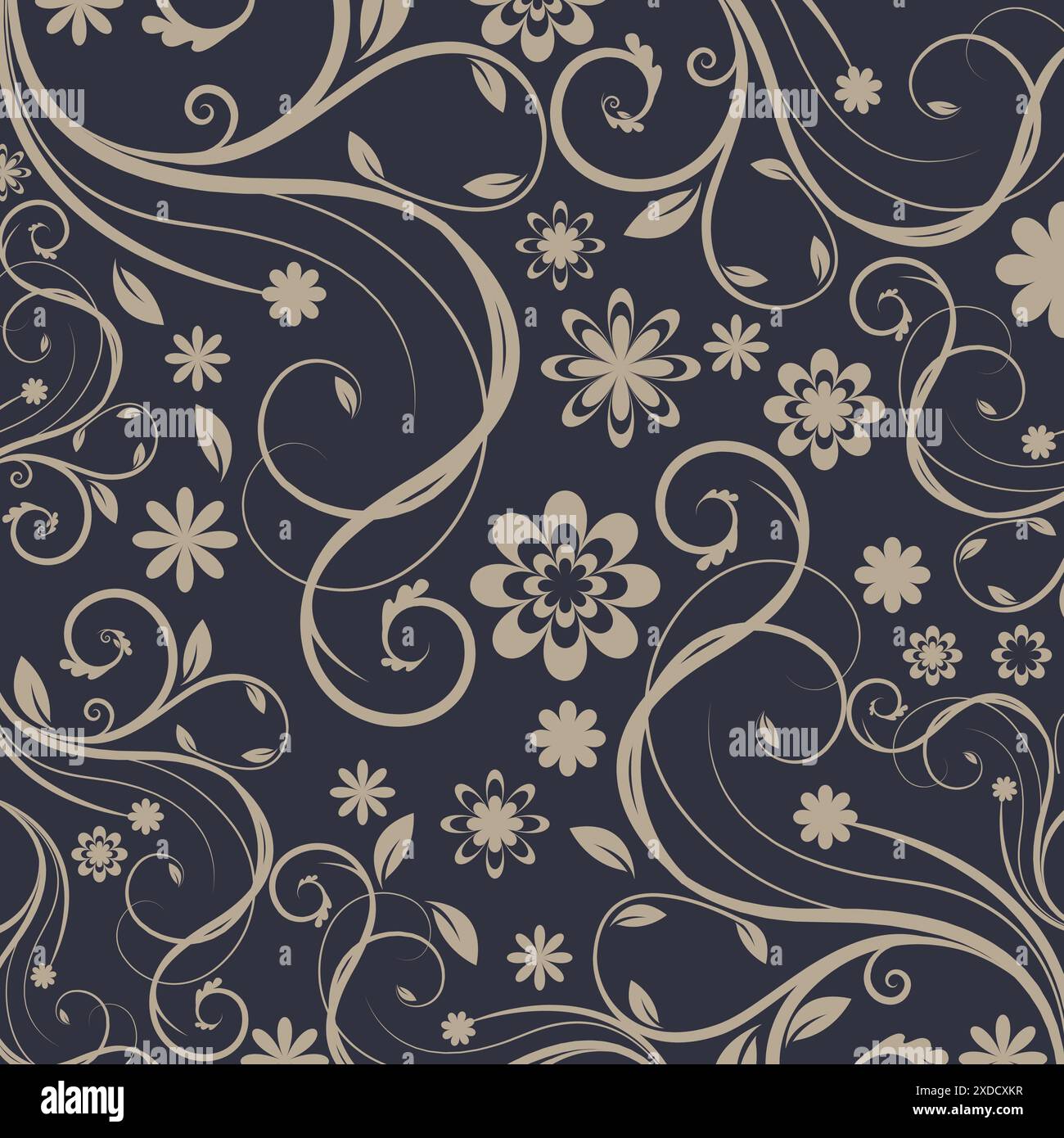 elegant floral pattern vector design illustration Stock Vector Image ...
