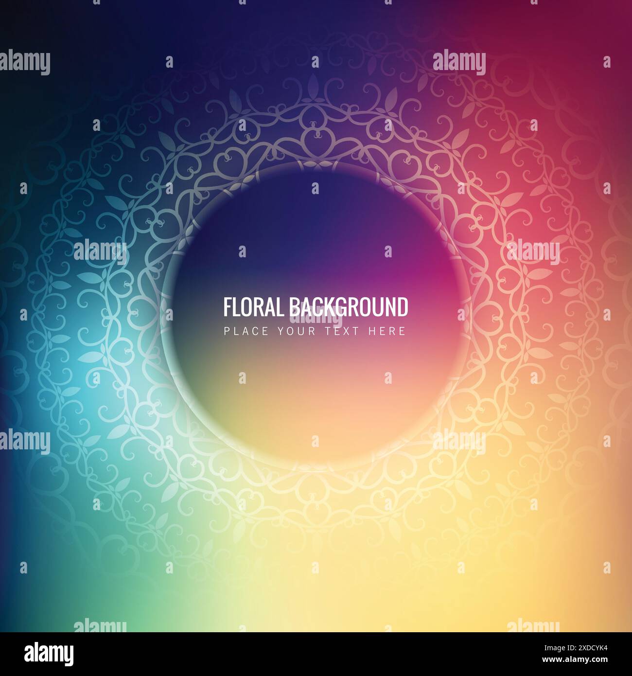 colorful floral background vector design illustration Stock Vector ...