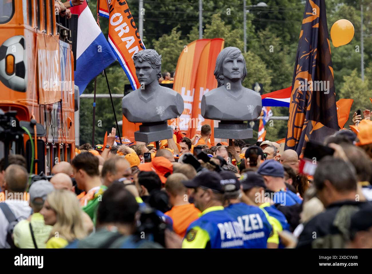 LEIPZIG - Dutch fans on the day before the second match at the European ...
