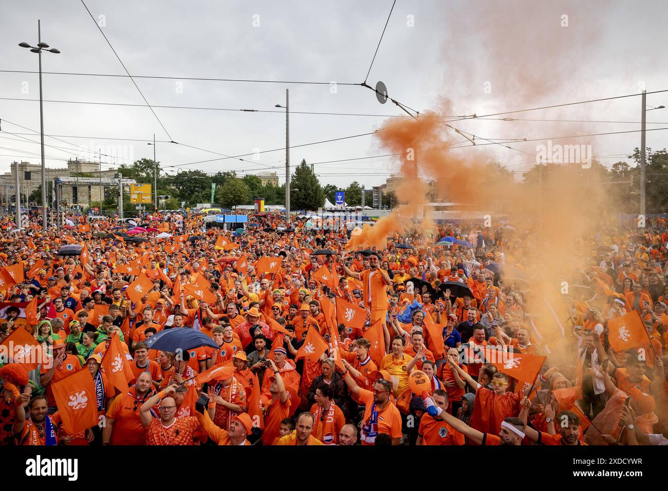 LEIPZIG - Dutch fans on the day before the second match at the European ...