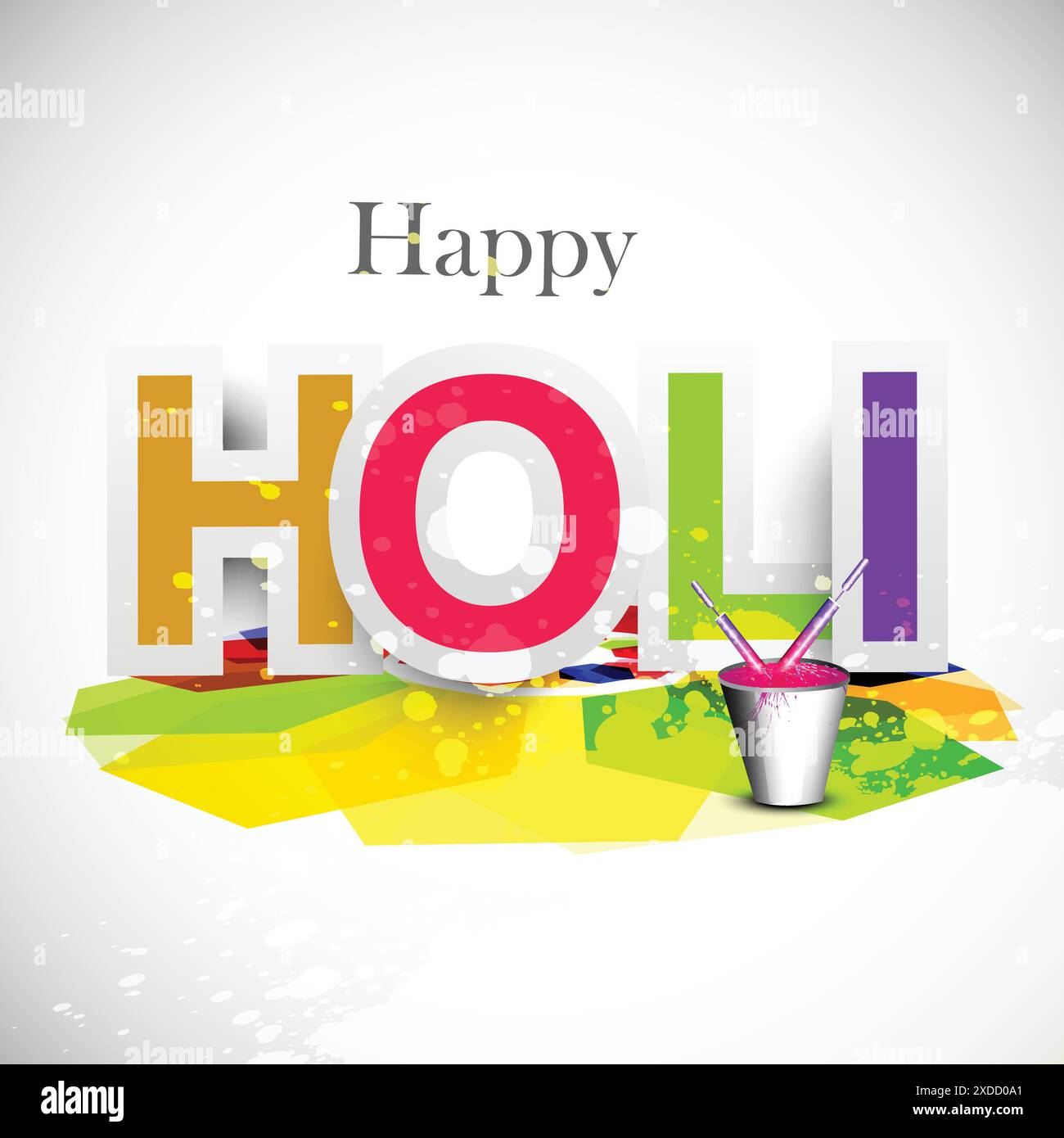 happy holi colorful background Stock Vector