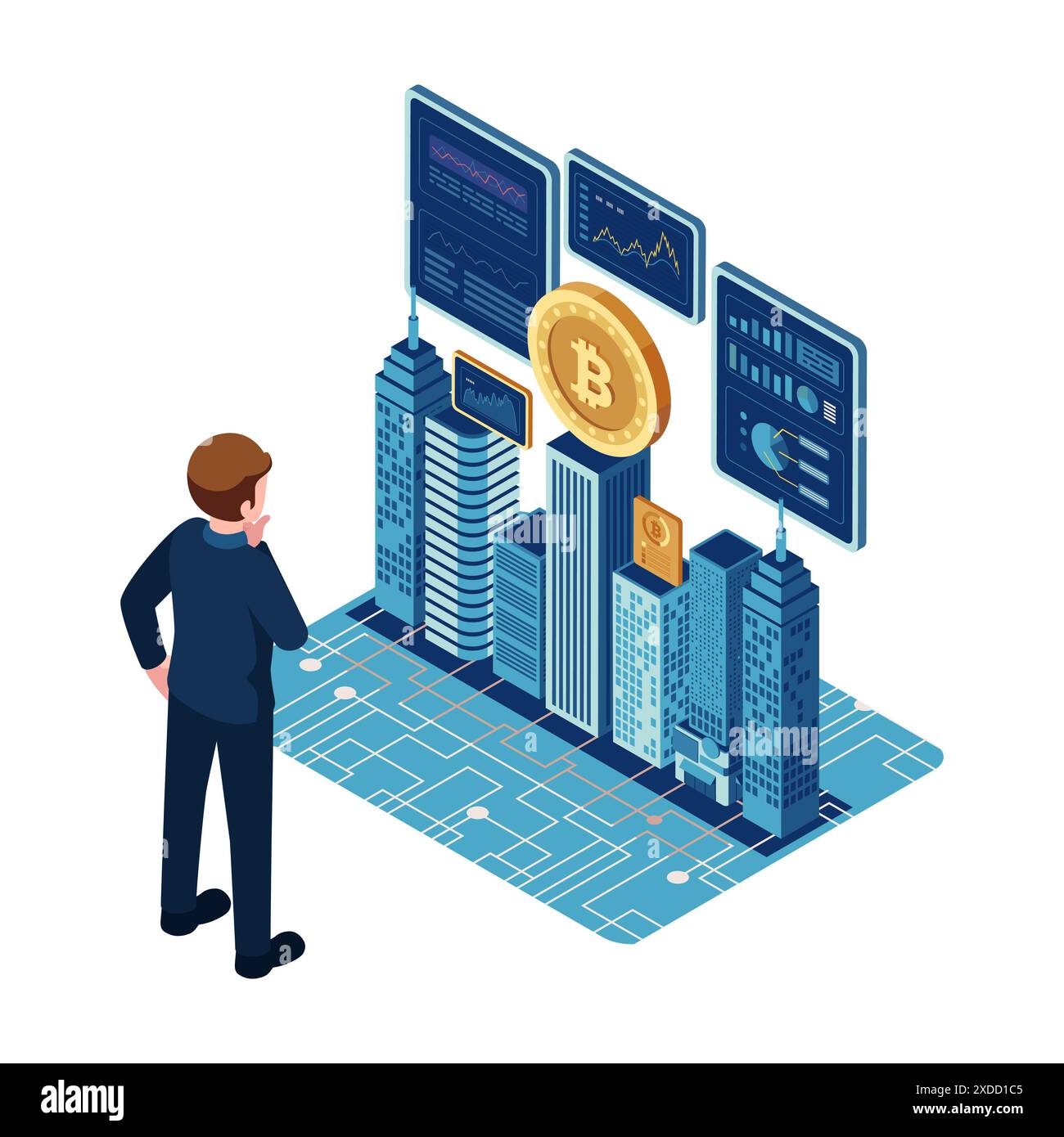 Crypto town Stock Vector Images - Alamy