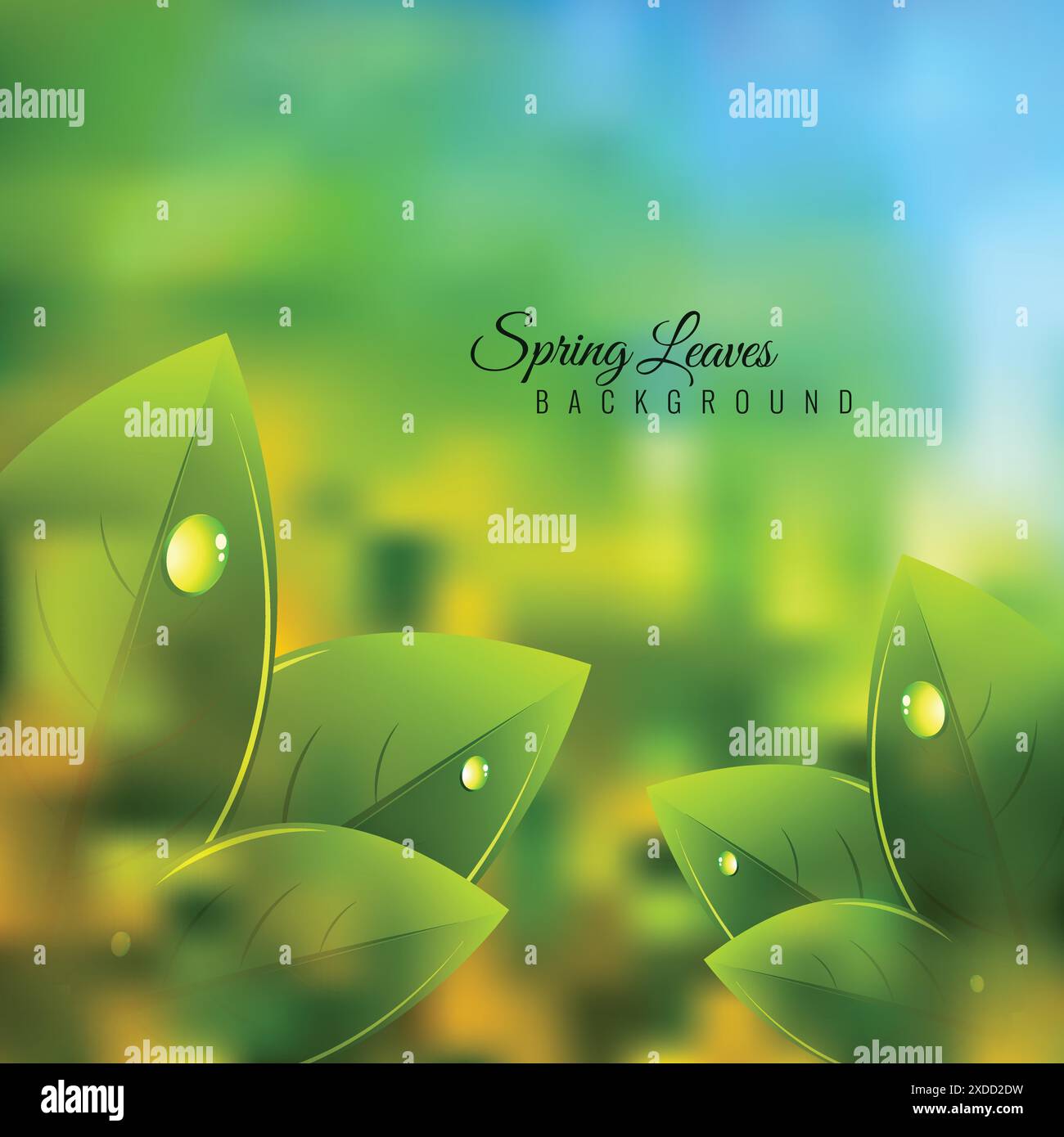Spring Vines Background beautiful spring background with leaves Stock Vector Image & Art - Alamy