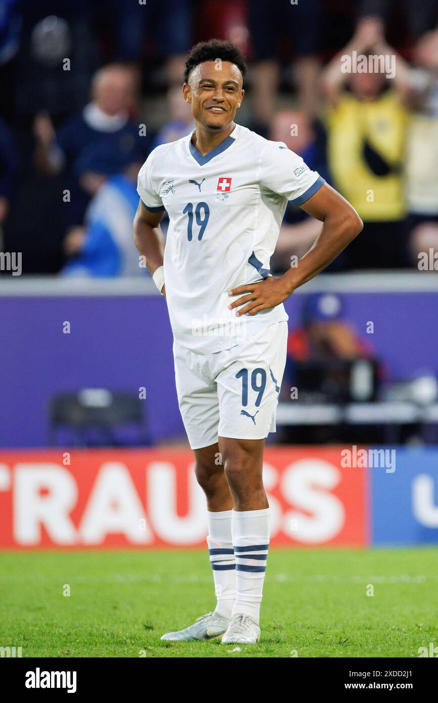 Dan Ndoye (Switzerland) seen in action during UEFA Euro 2024 game
