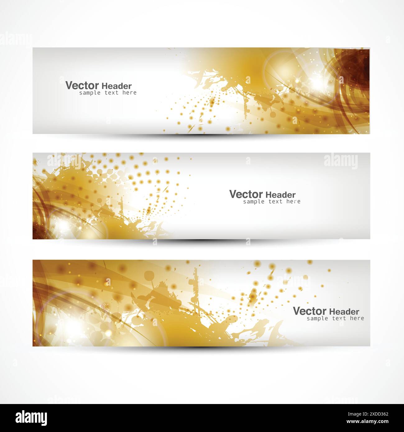 decorative abstract banners set vector design illustration Stock Vector