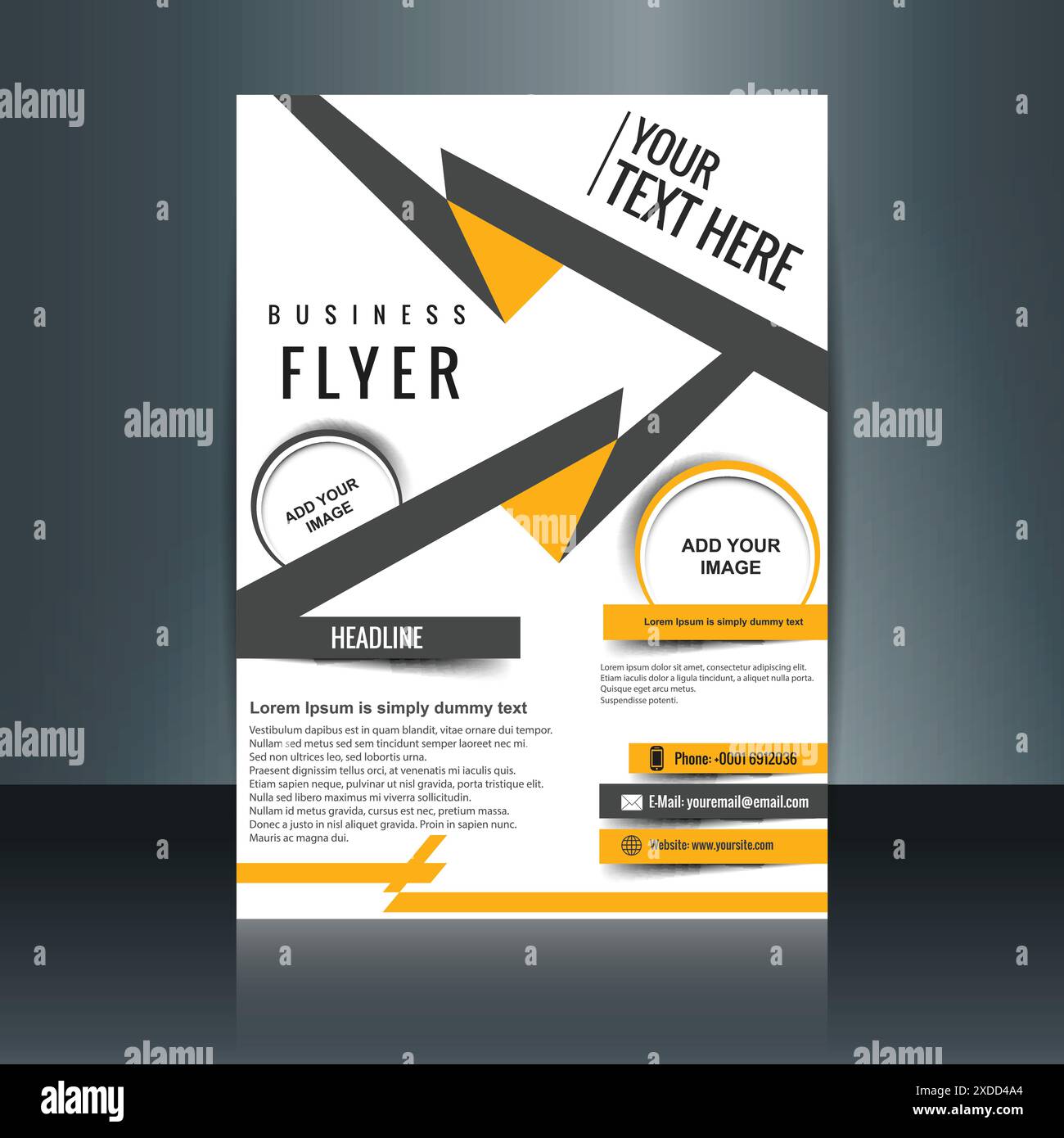 modern business brochure with flat ribbons Stock Vector Image & Art - Alamy