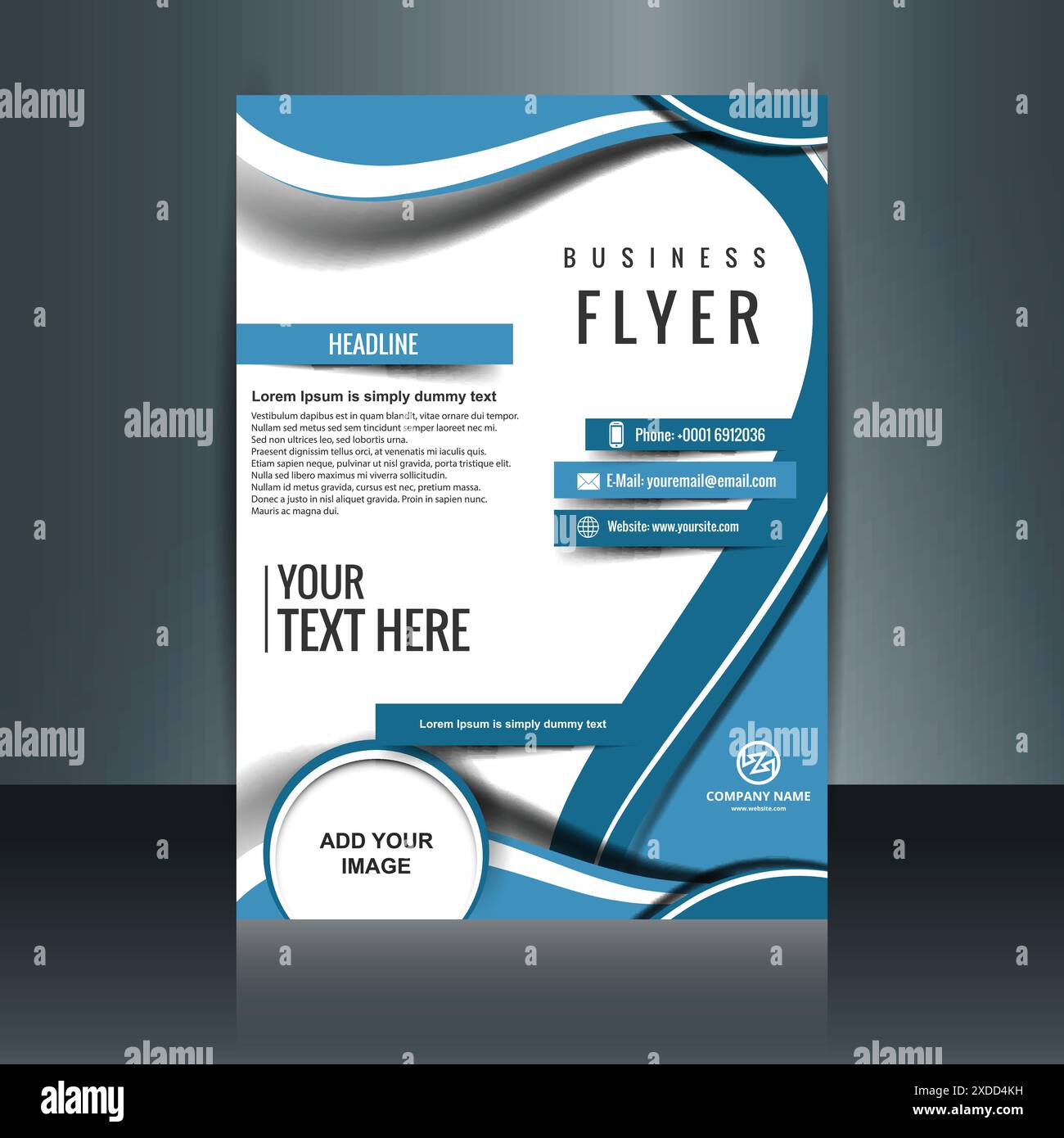 modern blue brochure template vector design illustration Stock Vector ...