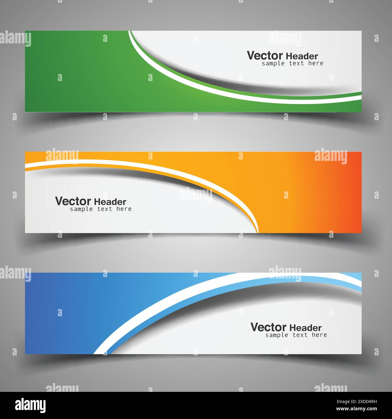colorful decorative headers vector design illustration Stock Vector ...