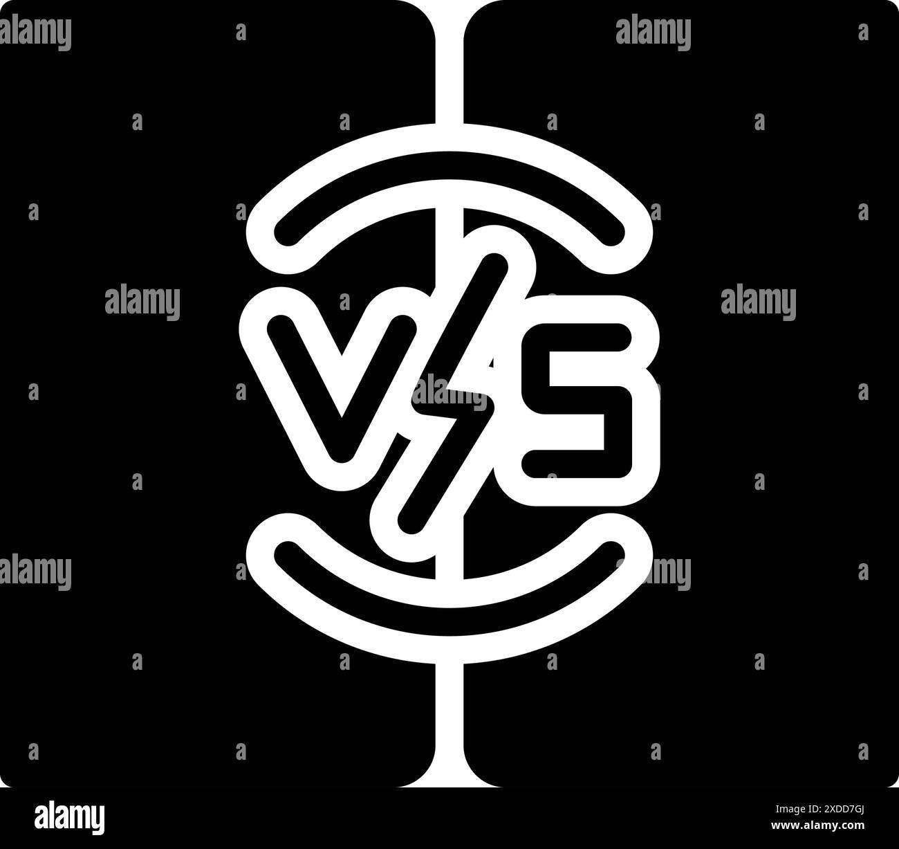 Versus vector sign vs Black and White Stock Photos & Images - Alamy