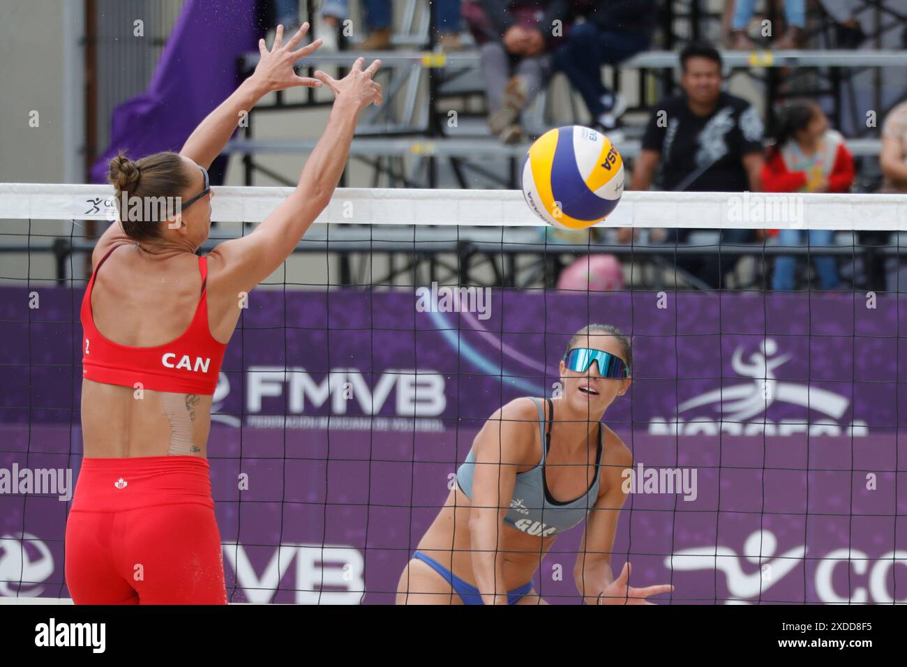 Maria Orellana 2 of Team Guatemala competes against Sophie Bukovec 2