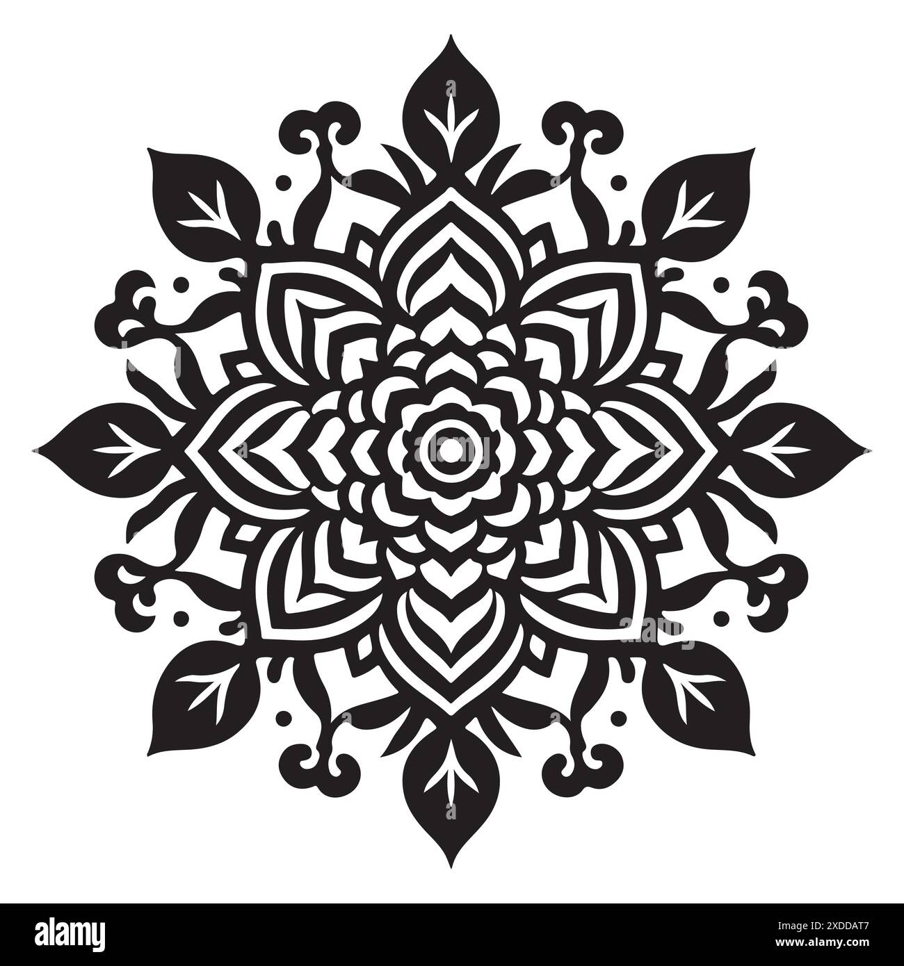 Clean And Minimal China Rose Mandala Silhouette Vector Stock Vector clean-and-minimal-china-rose-mandala-silhouette-vector-stock-vector