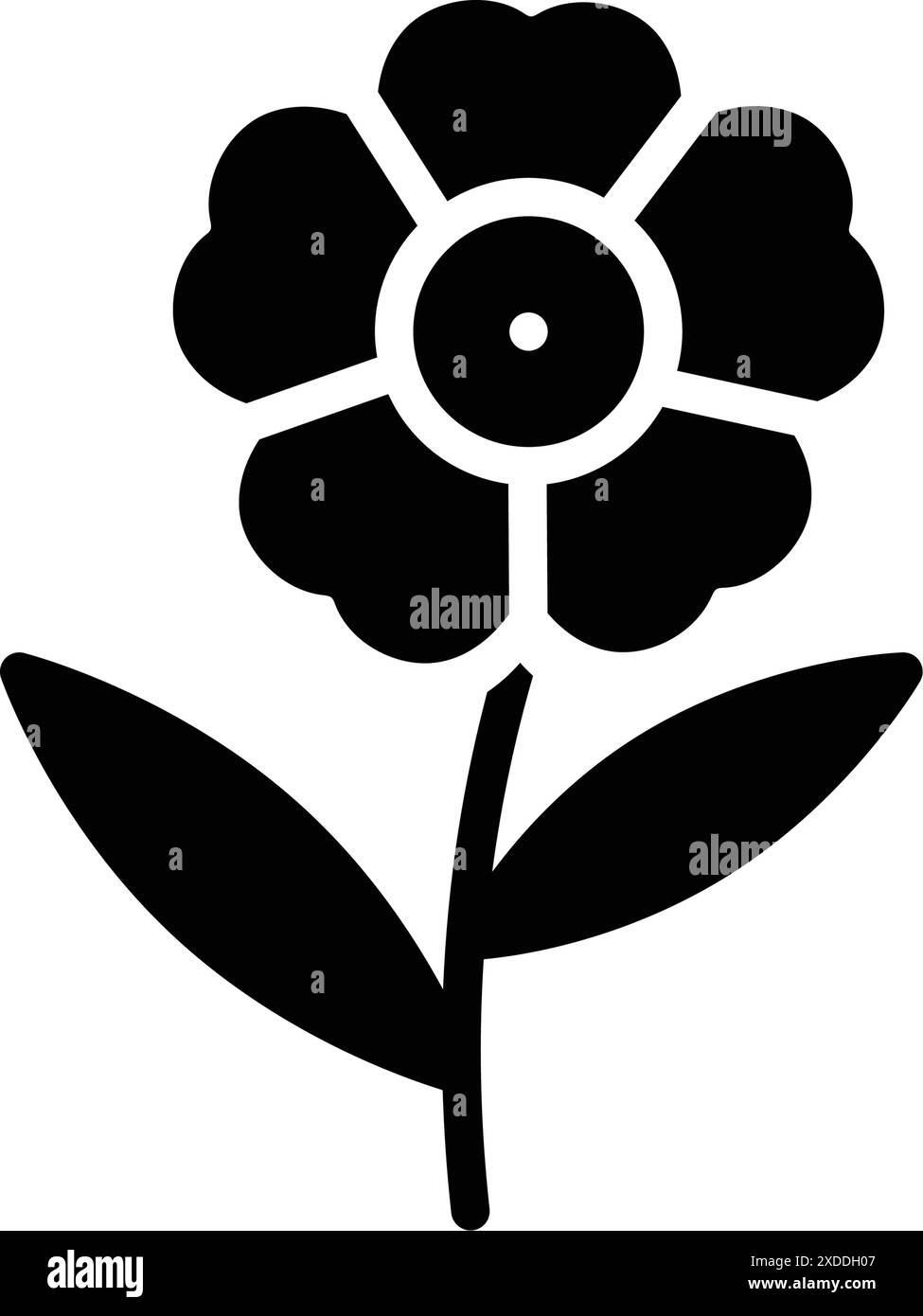 Icon for oleander ,nerium Stock Vector