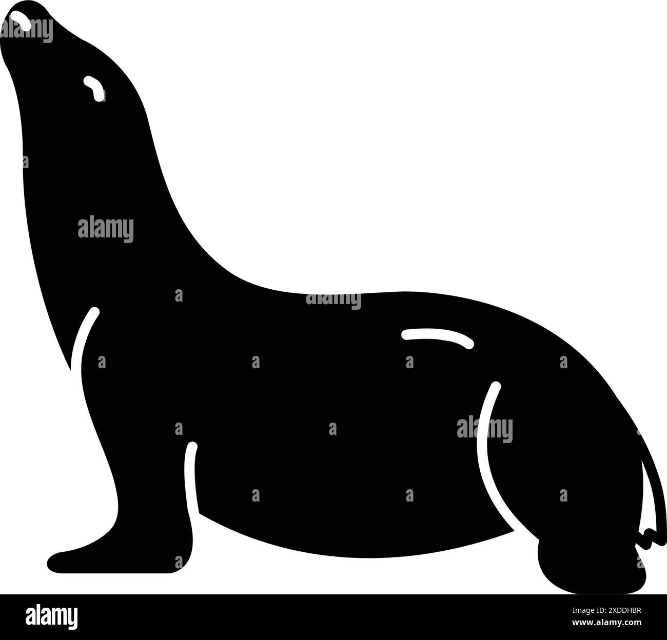 Icon for sea lion,otaria byronia Stock Vector