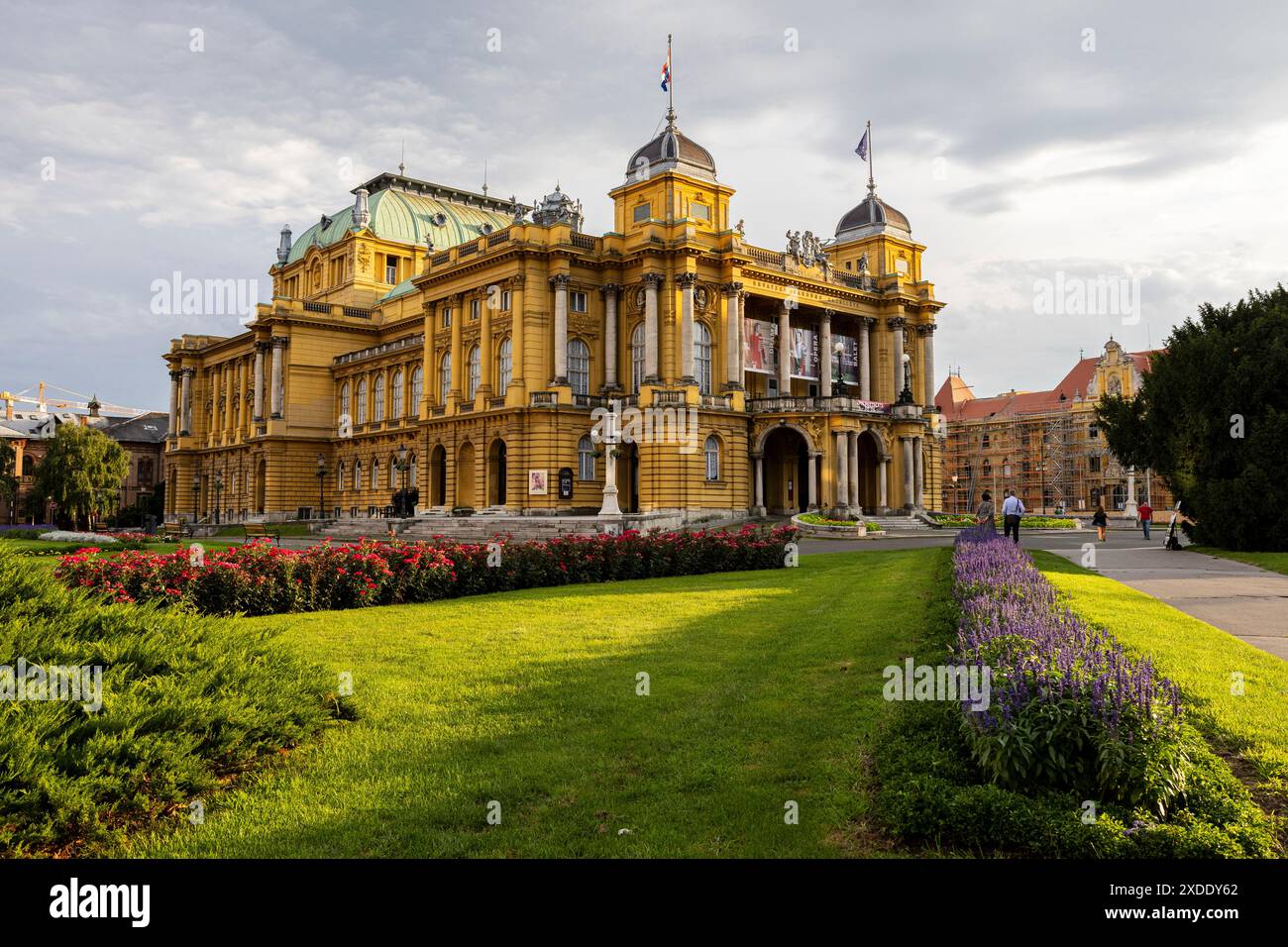 Zagreb, Croatia - 01 August 2023 : Croatian National Theatre Stock