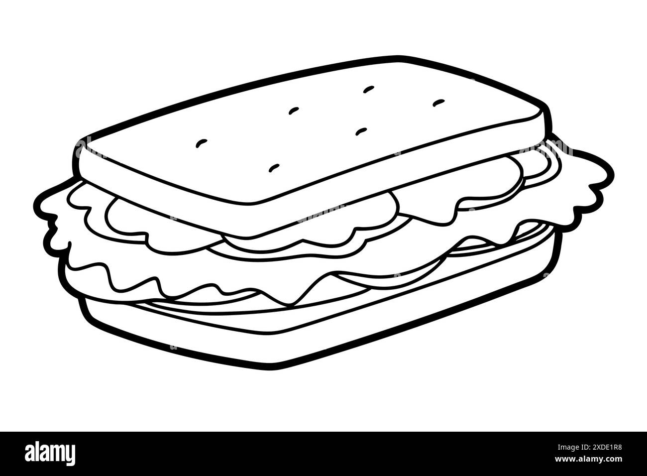 sandwich Vector Illustration and Line art eps Stock Vector Image &amp; Art ...