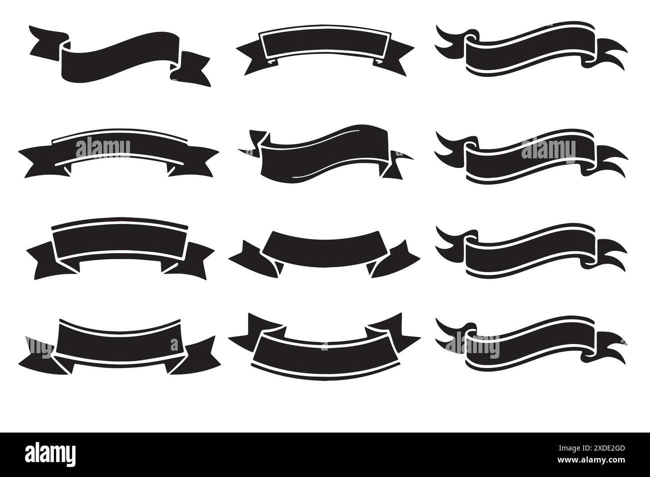 Set ribbon banner vector and white background Stock Vector Image & Art ...