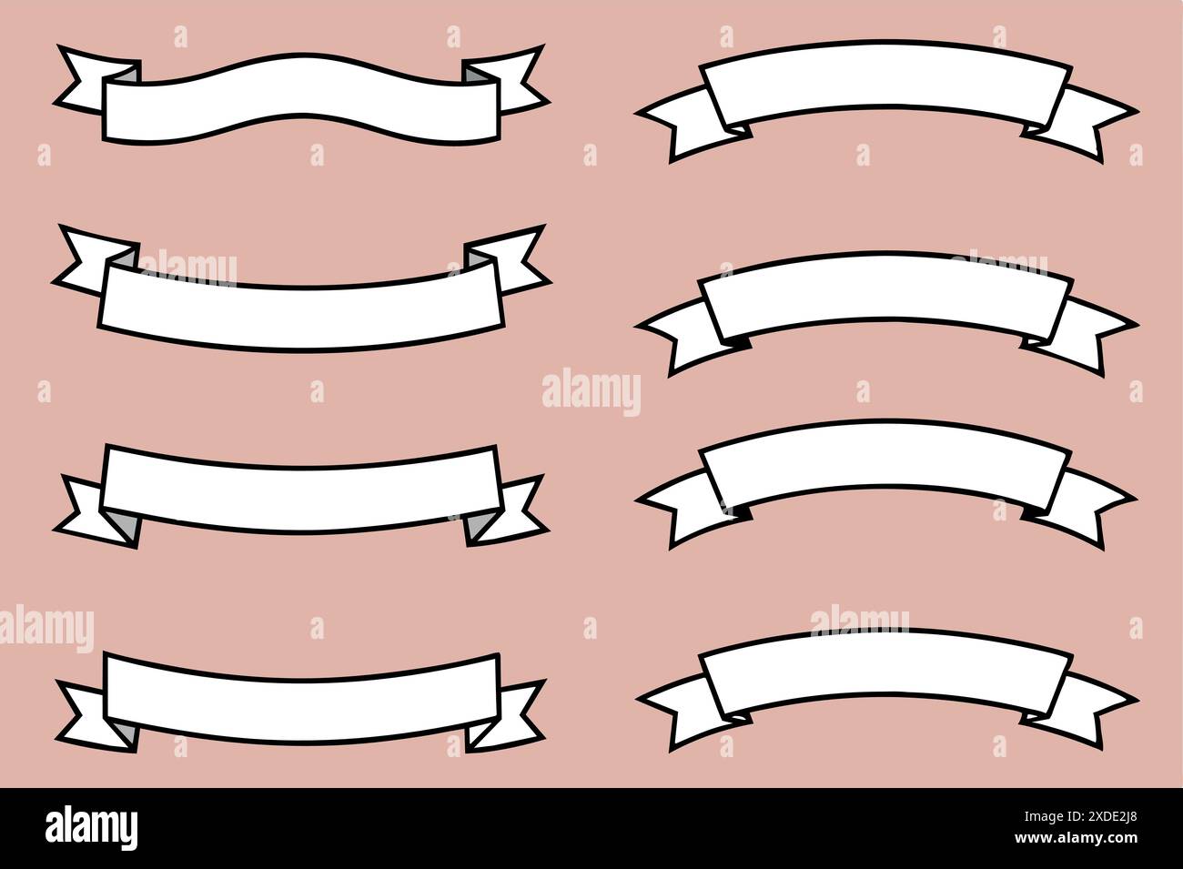 Set ribbon banner vector Illustration white background Stock Vector ...