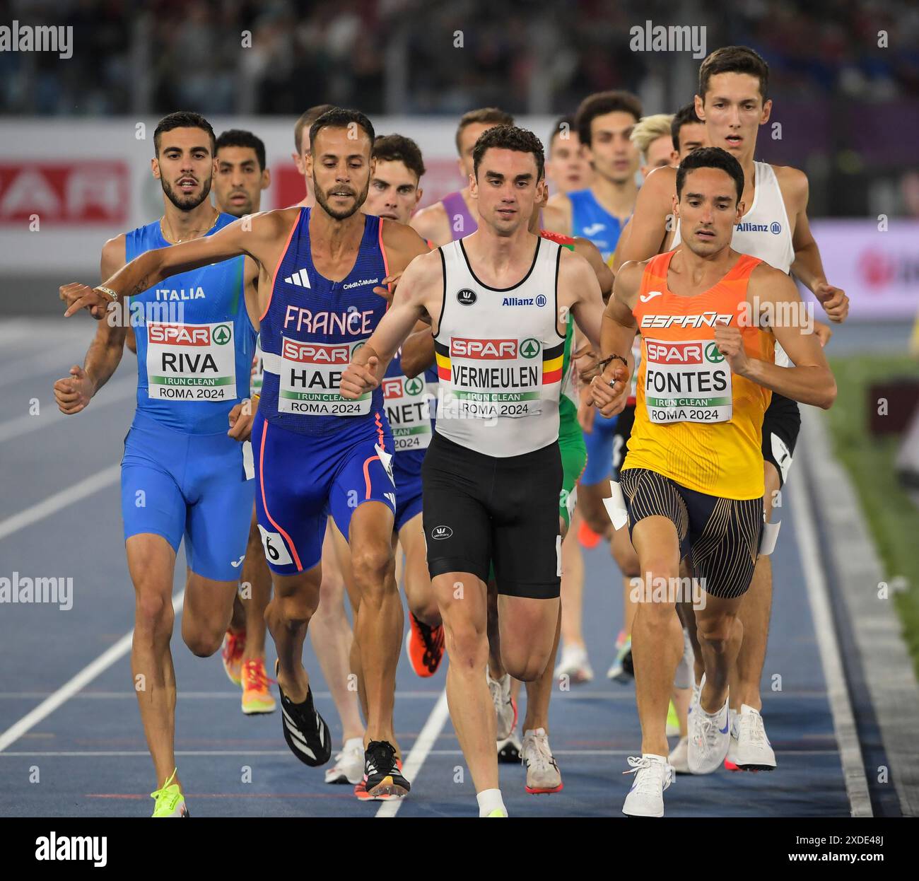 Azeddine Habz of France competing in the men’s 1500m final at the ...
