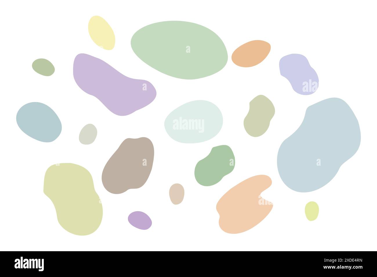 Set of Liquid shapes, Abstract organic elements. Different blotch shapes Vector collection. Speech bubbles in different shapes and colors isolated on Stock Vector